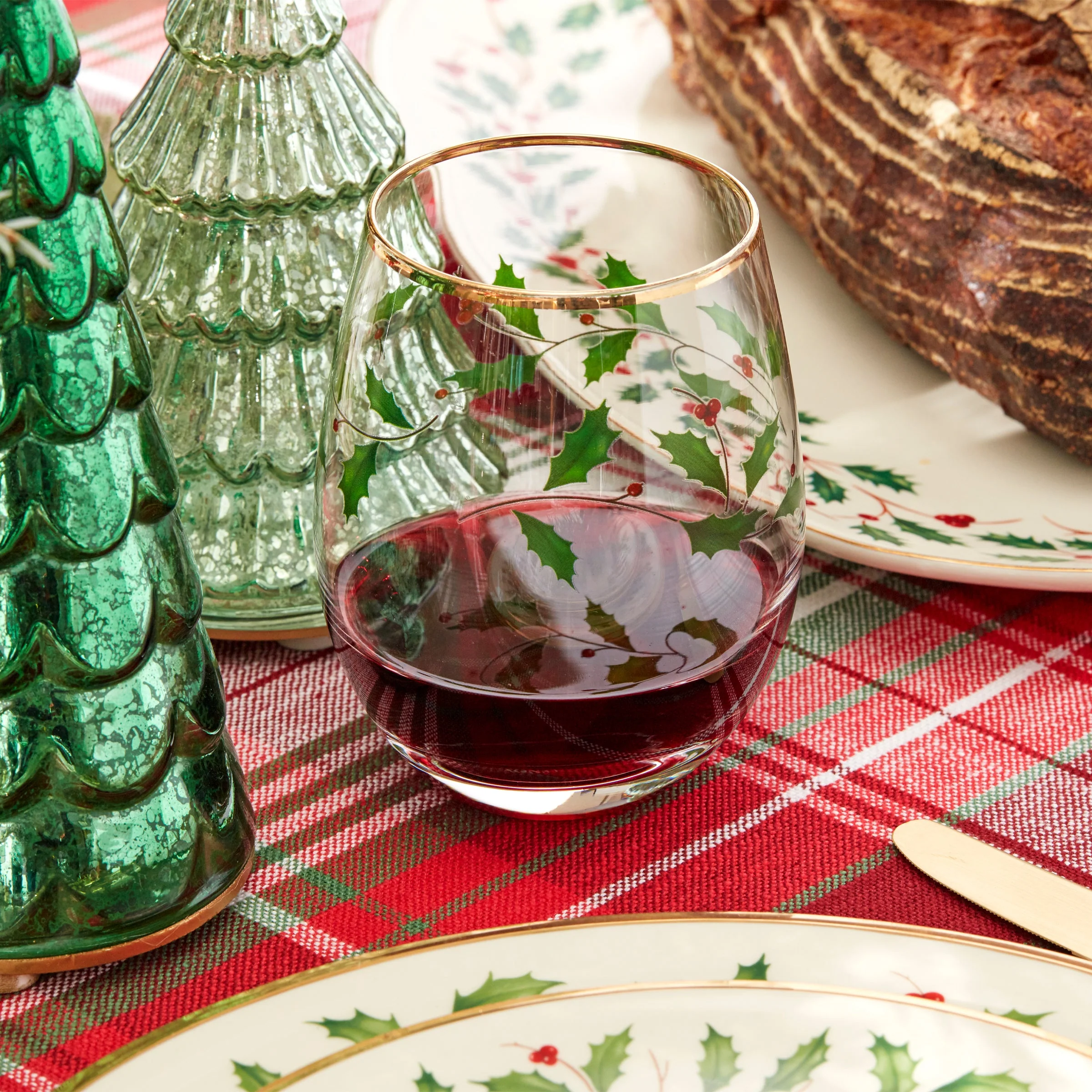 Holiday Stemless Wine Glasses, Set of 4 - Image 4