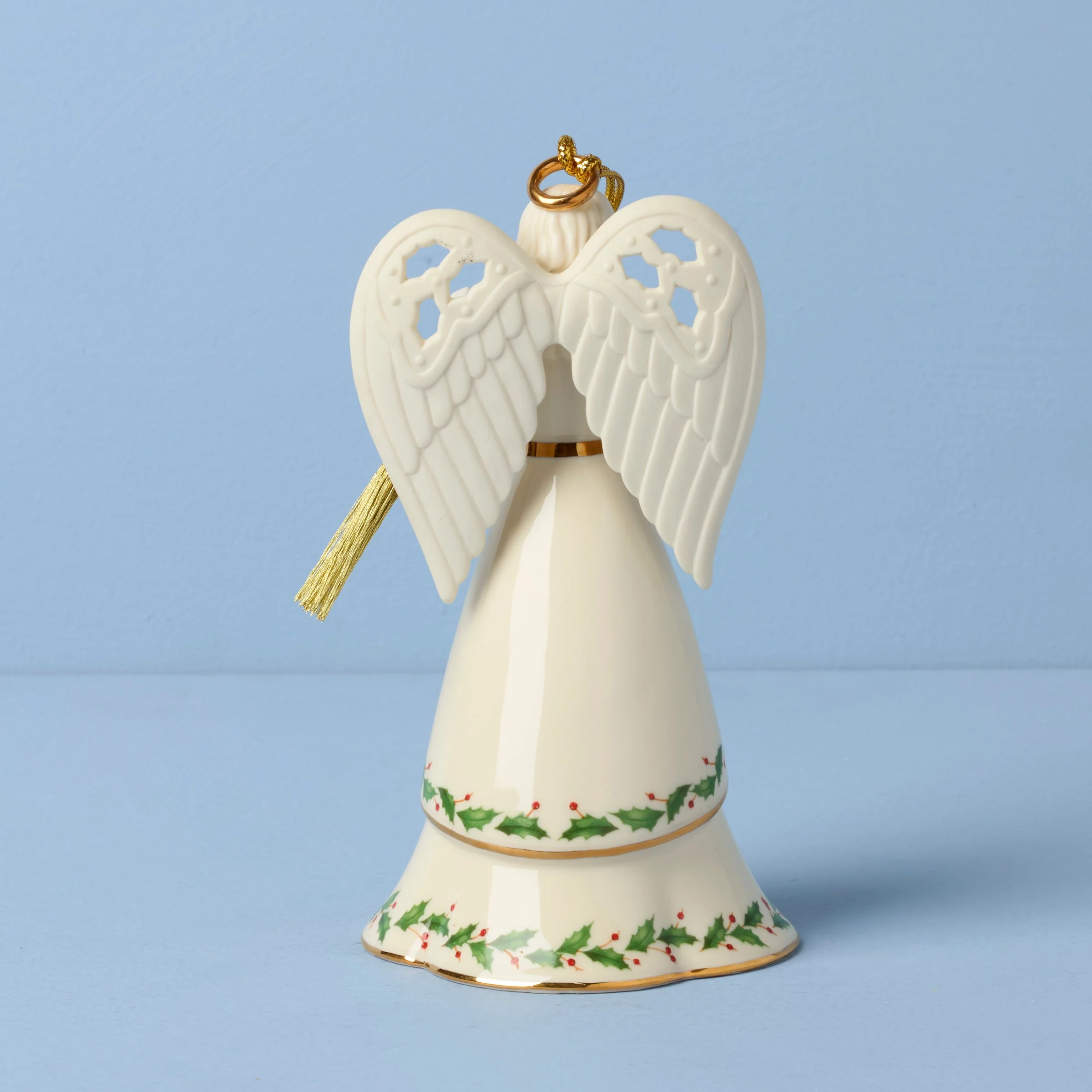 Holiday Angel Bell with Mandolin Ornament - Image 2