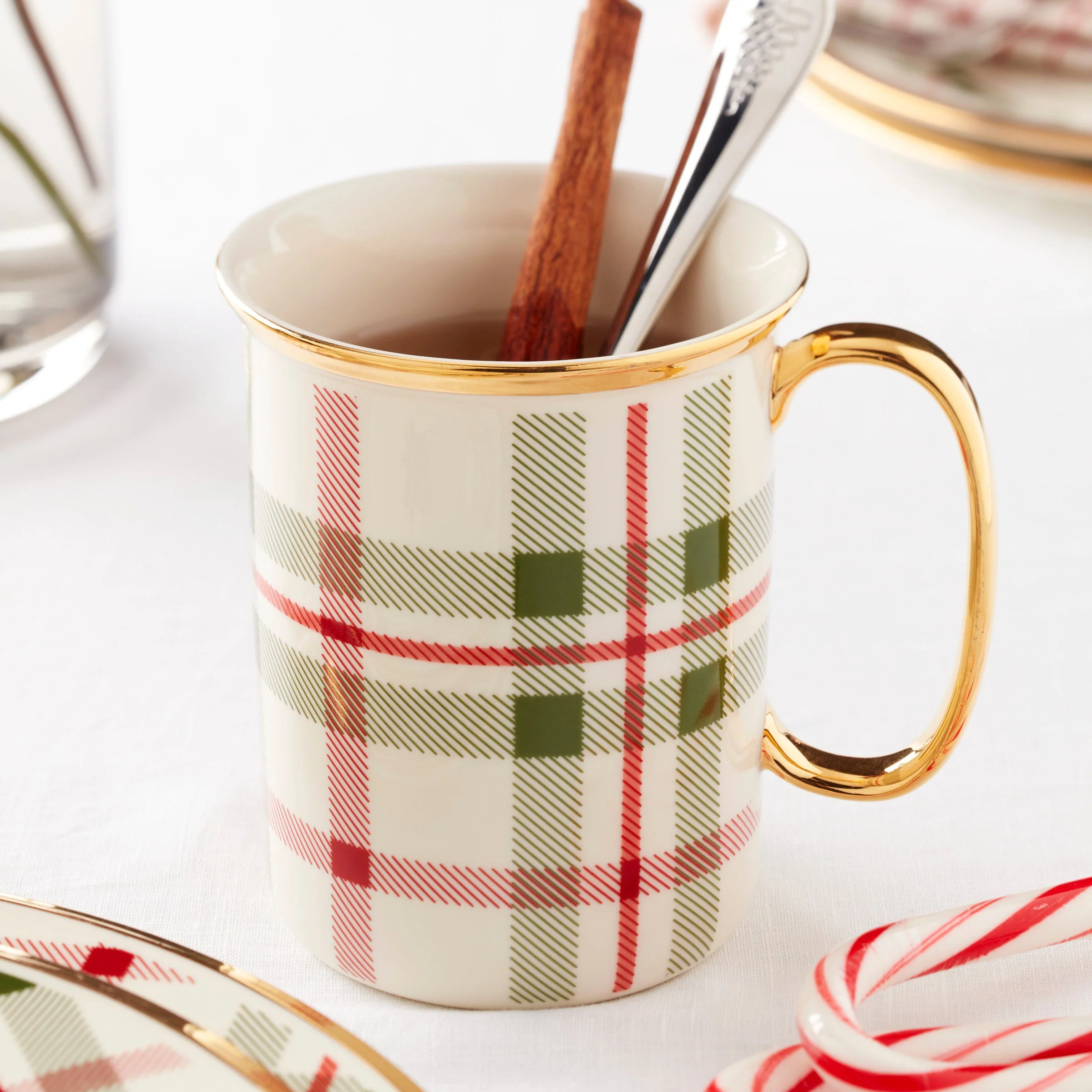 Holiday Plaid Mugs, Set of 4 - Image 4