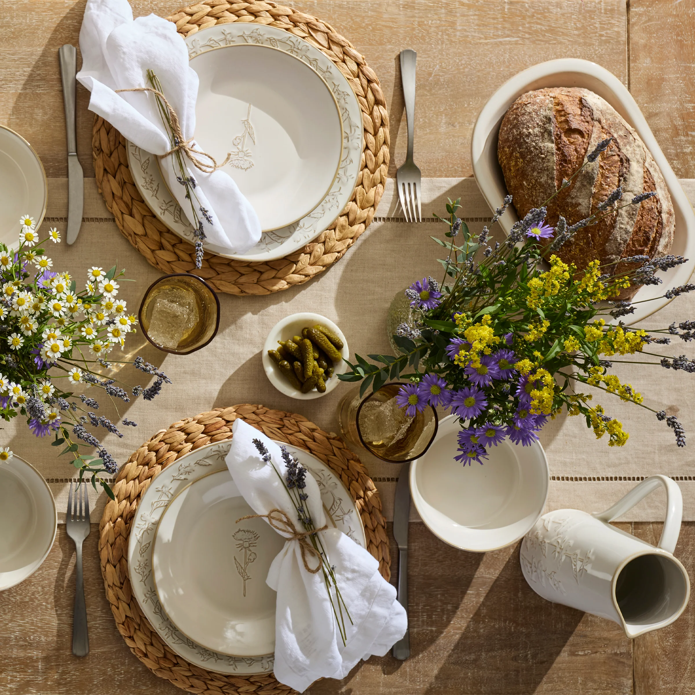 Homespun 12-Piece Dinnerware Set - Image 3