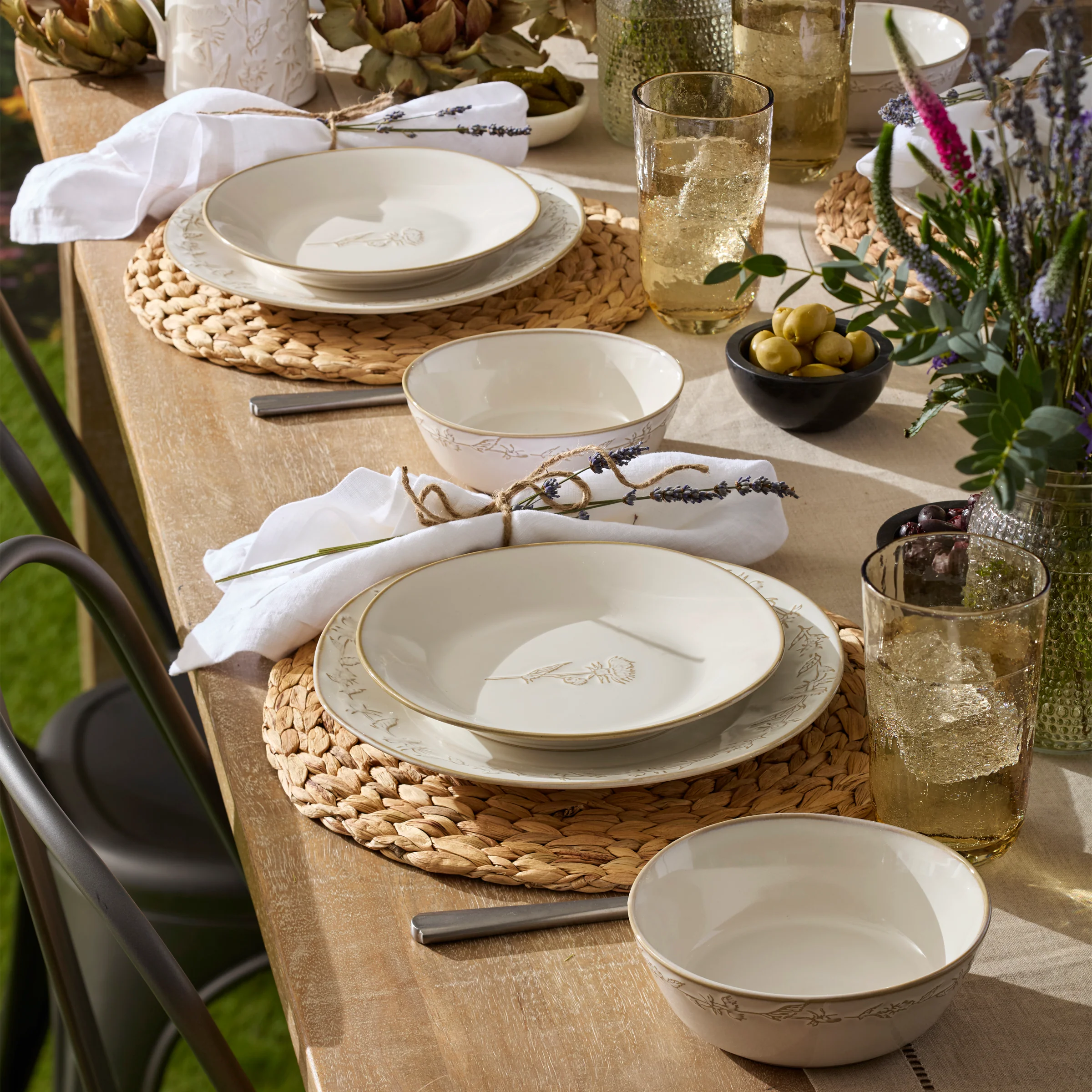 Homespun 12-Piece Dinnerware Set - Image 4