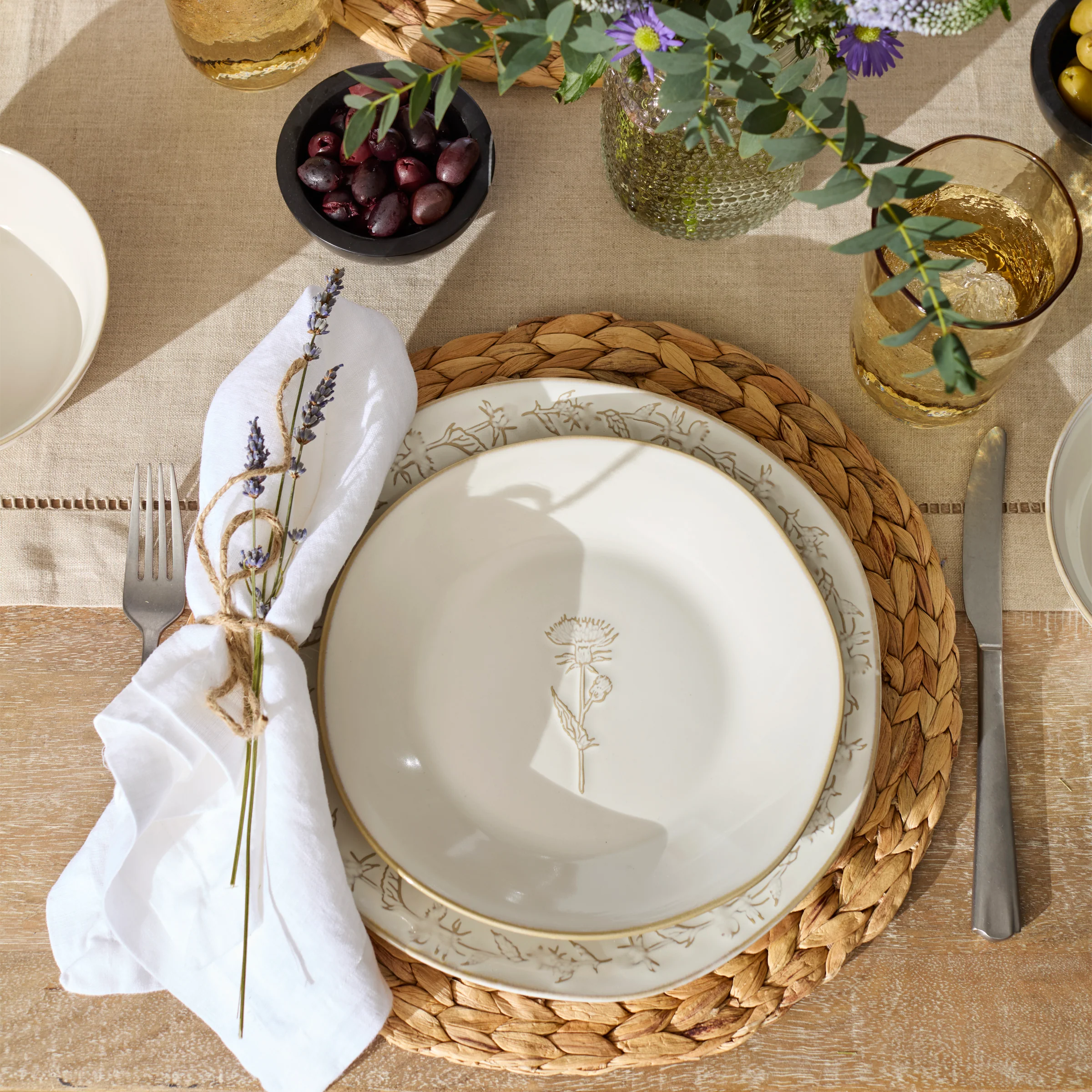 Homespun 12-Piece Dinnerware Set - Image 5