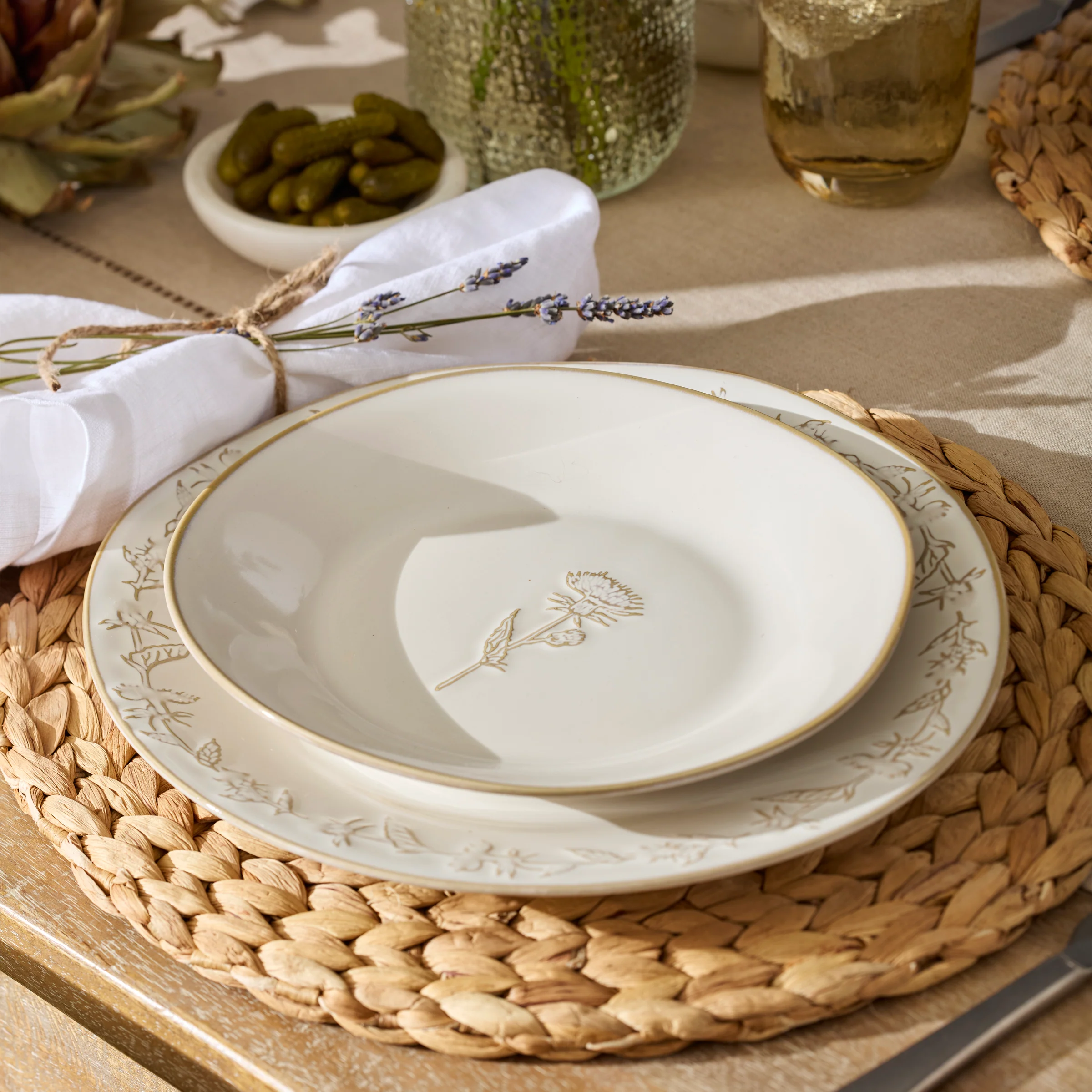 Homespun 12-Piece Dinnerware Set - Image 6