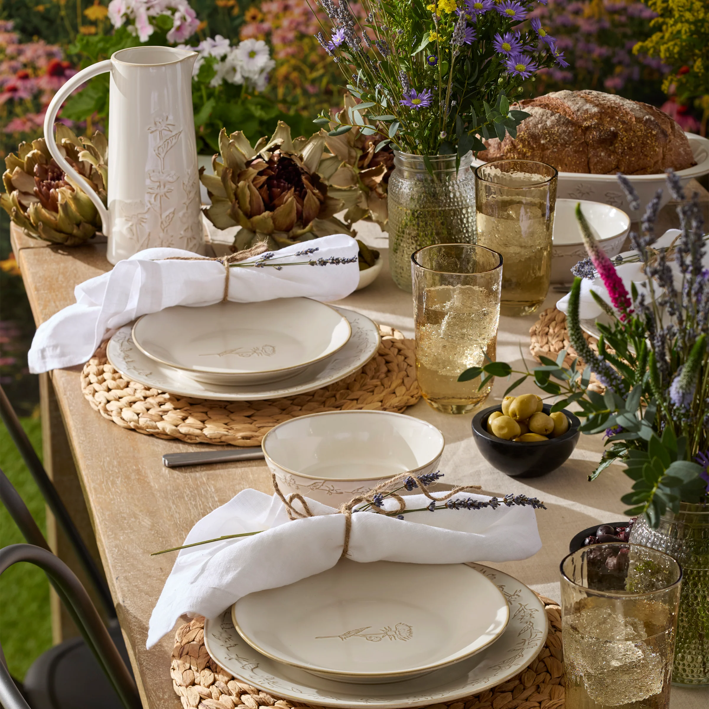 Homespun 12-Piece Dinnerware Set - Image 8
