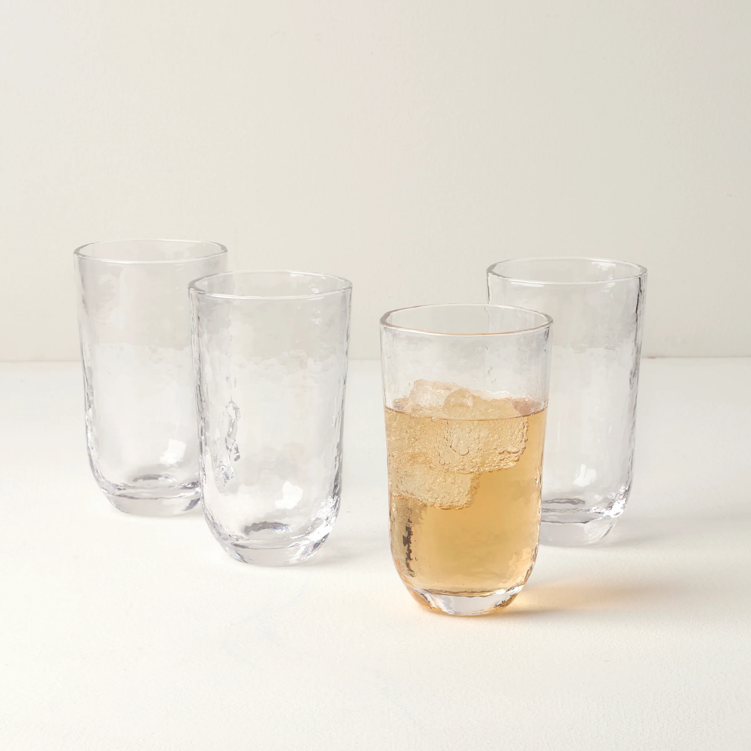 Homespun Clear Tall Tumbler - Set Of 4