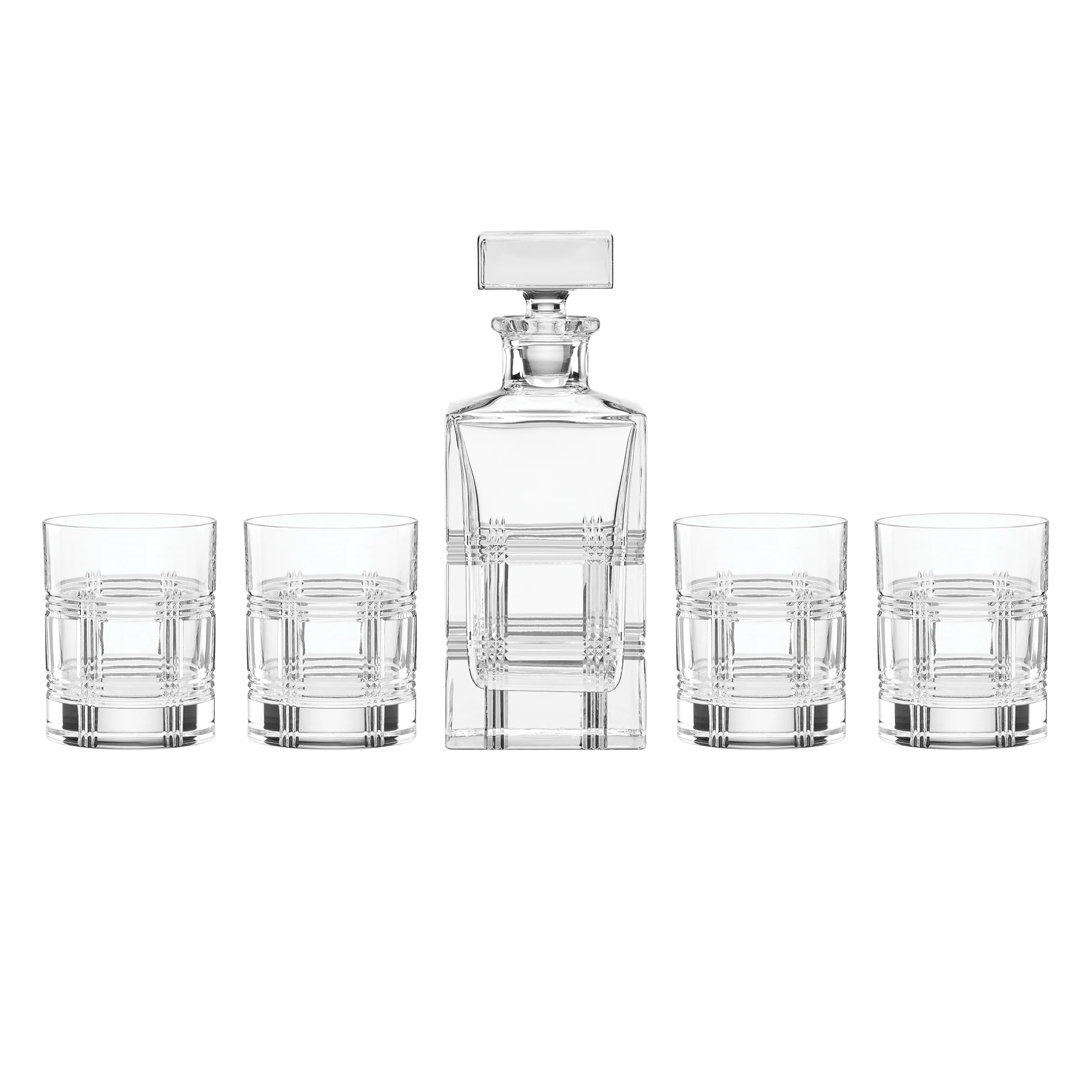 Hudson Crystal 5-Piece Whiskey Set