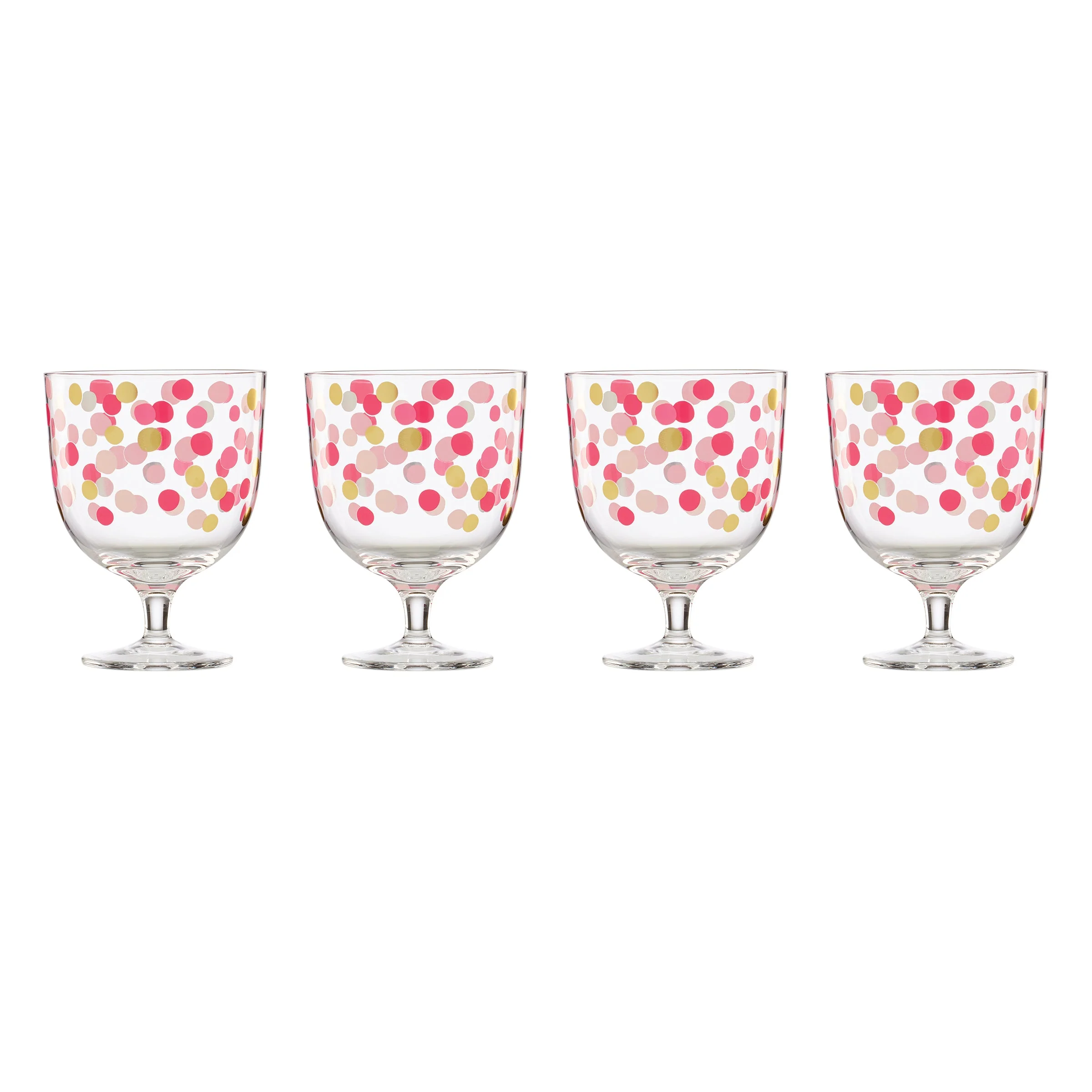 It's Raining Confetti Short Wine Glasses, Set of 4 - Image 3