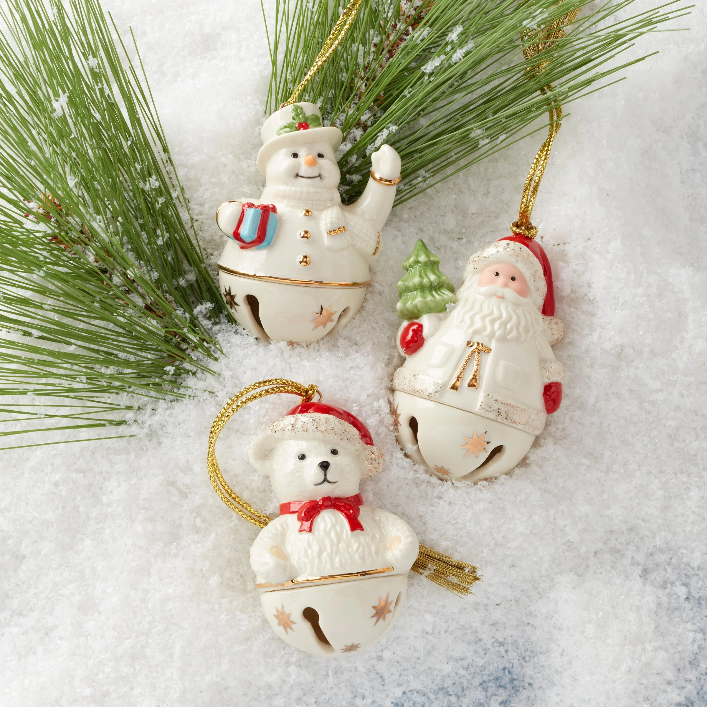 Jingle Bell Ornaments, Set of 3 - Image 3