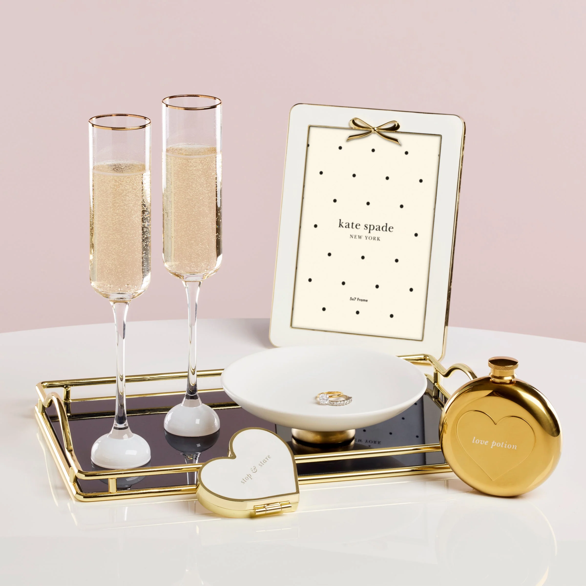 Make It Pop Navy Glass Vanity Tray - Image 3