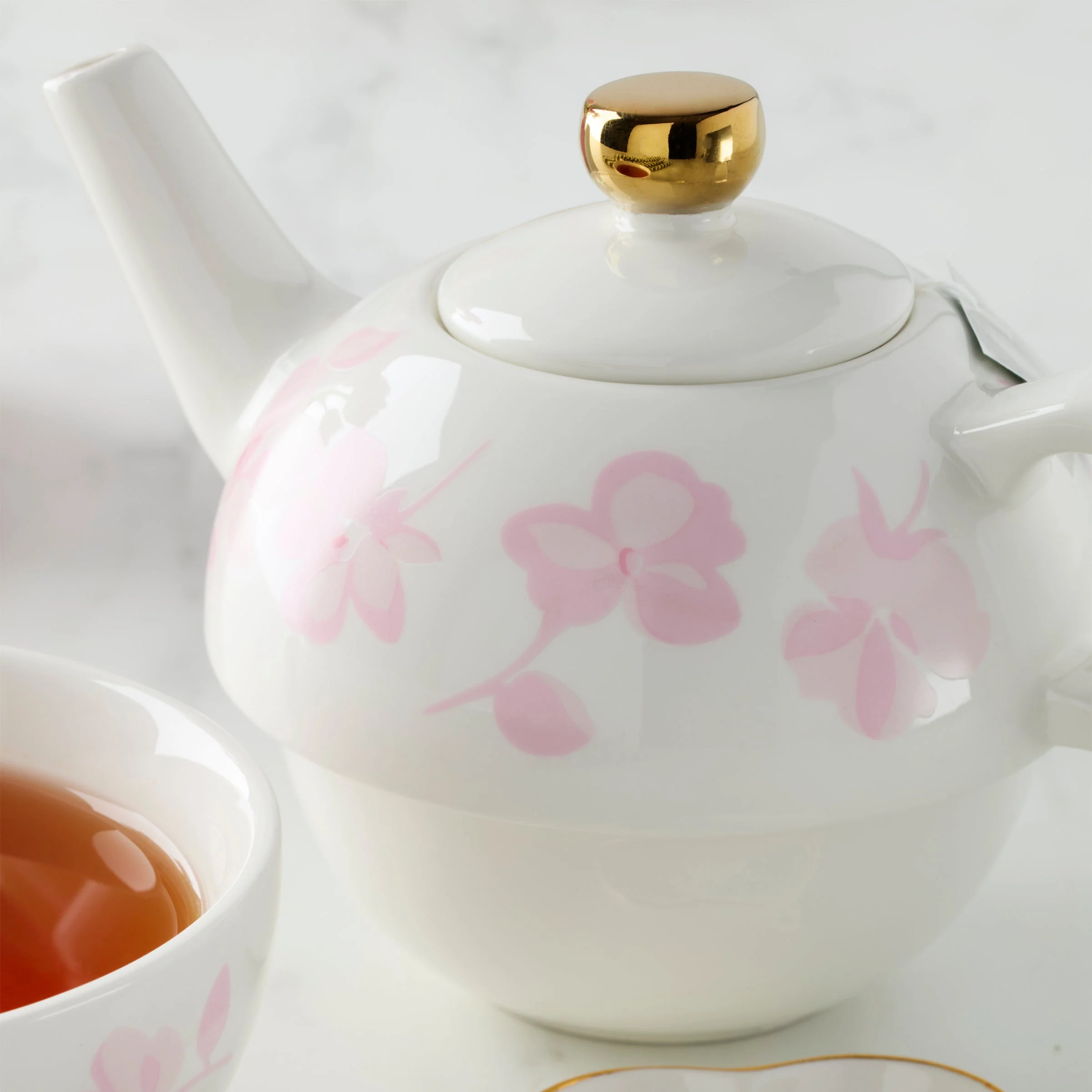 Spring Pansies Tea For One with Tea Bag Holder - Image 4