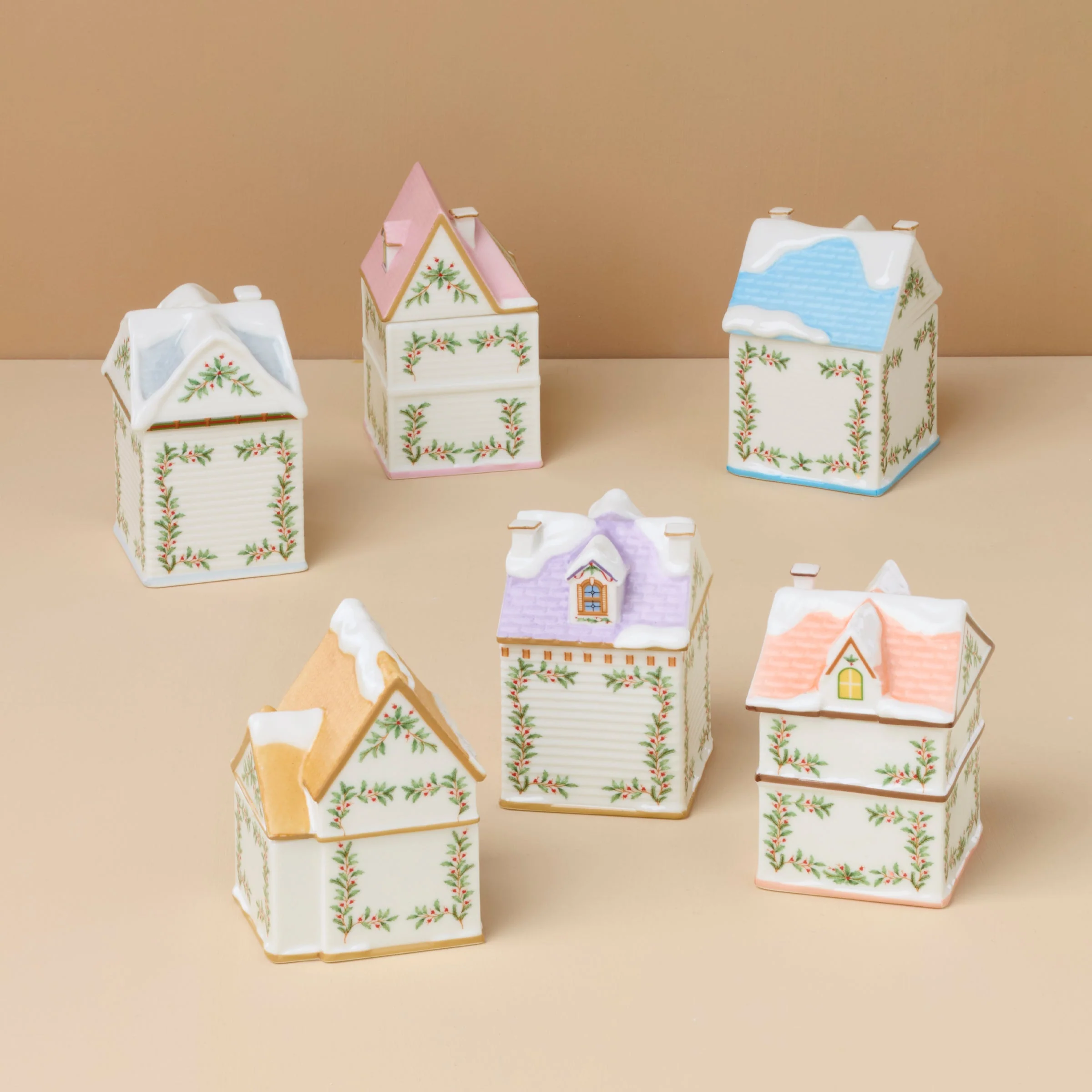 Lenox Spice Village 6-Piece Christmas Spice Jar Set - Image 2