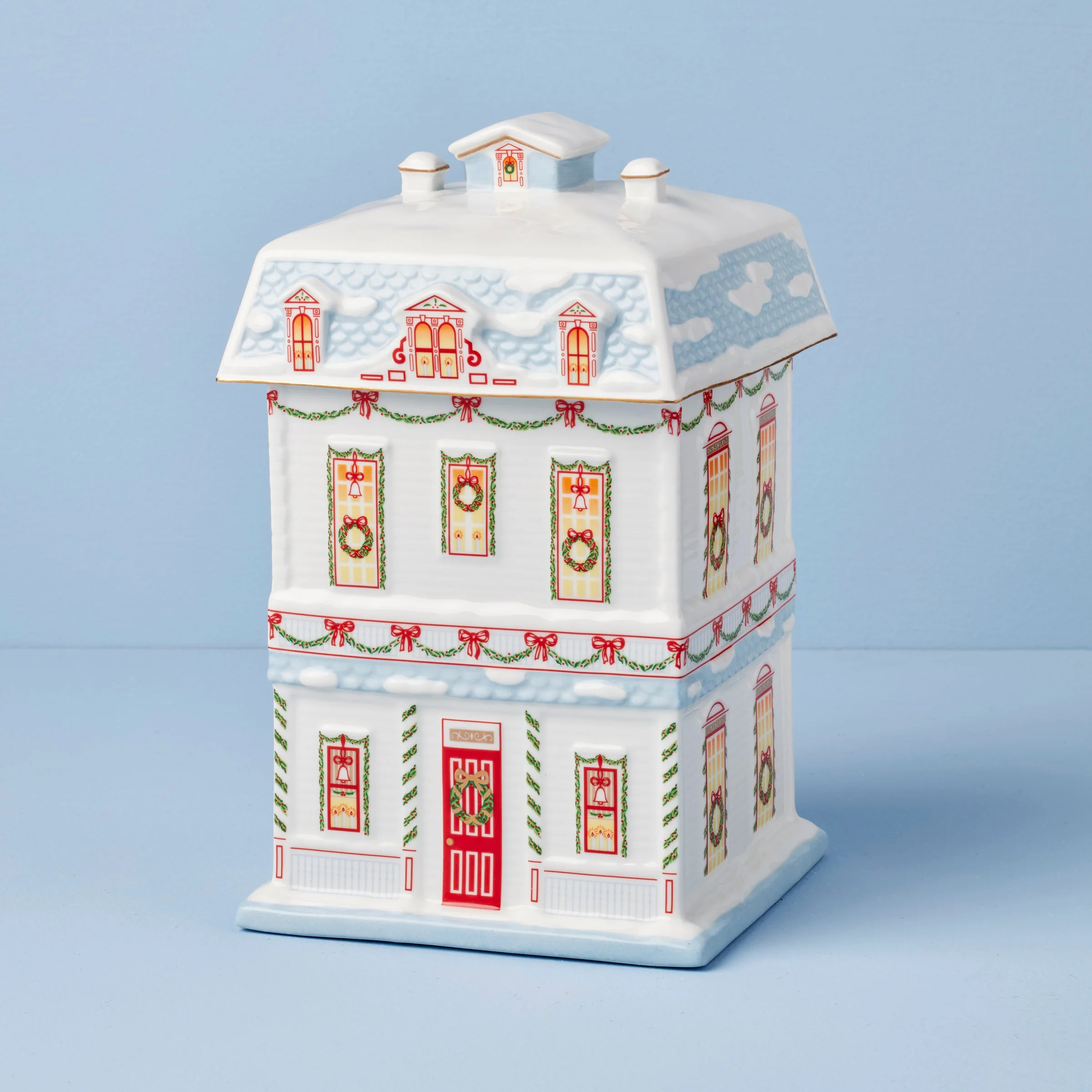 Lenox Holiday Village Christmas Cookie Jar - Image 2