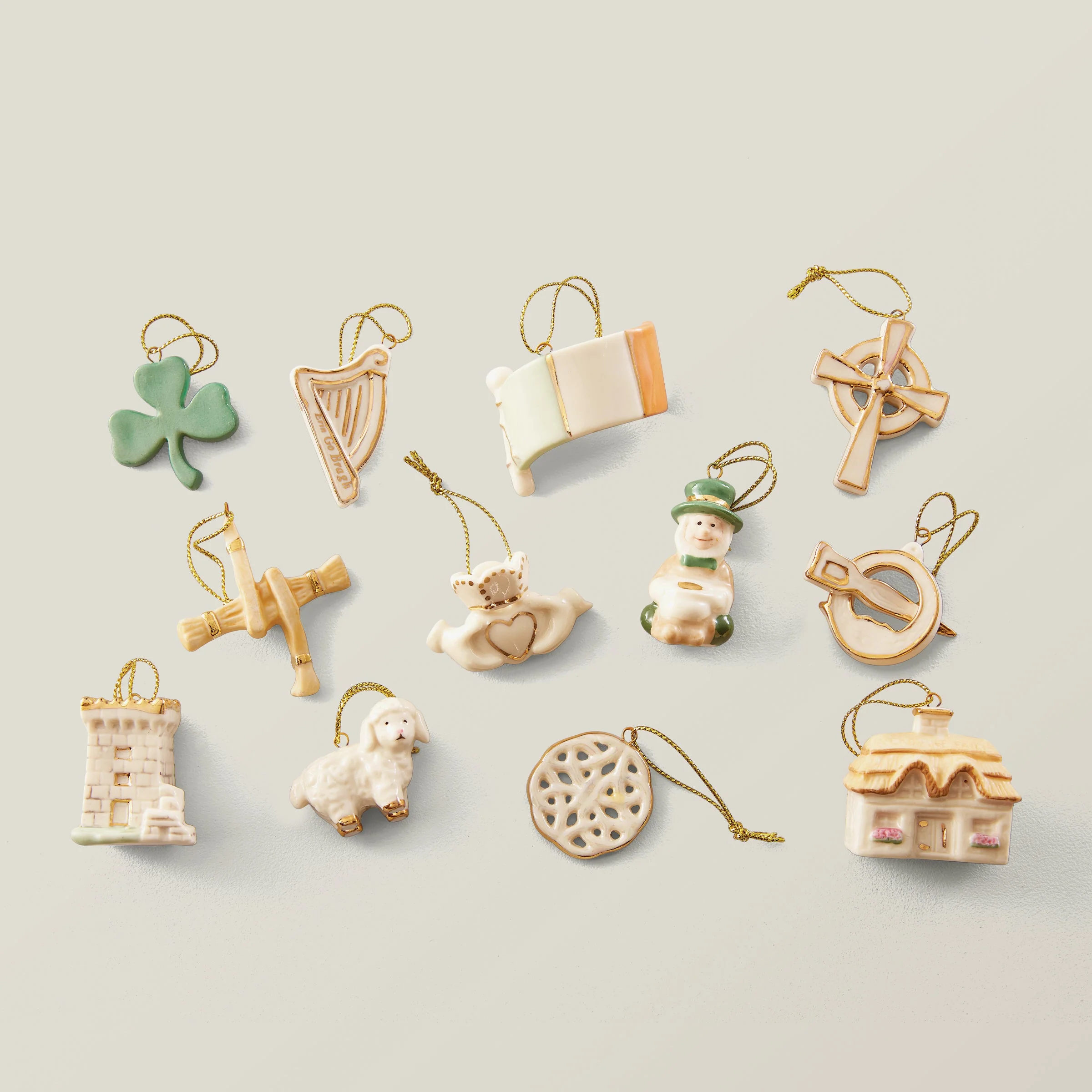 Luck of the Irish 12-Piece Mini Ornament Set