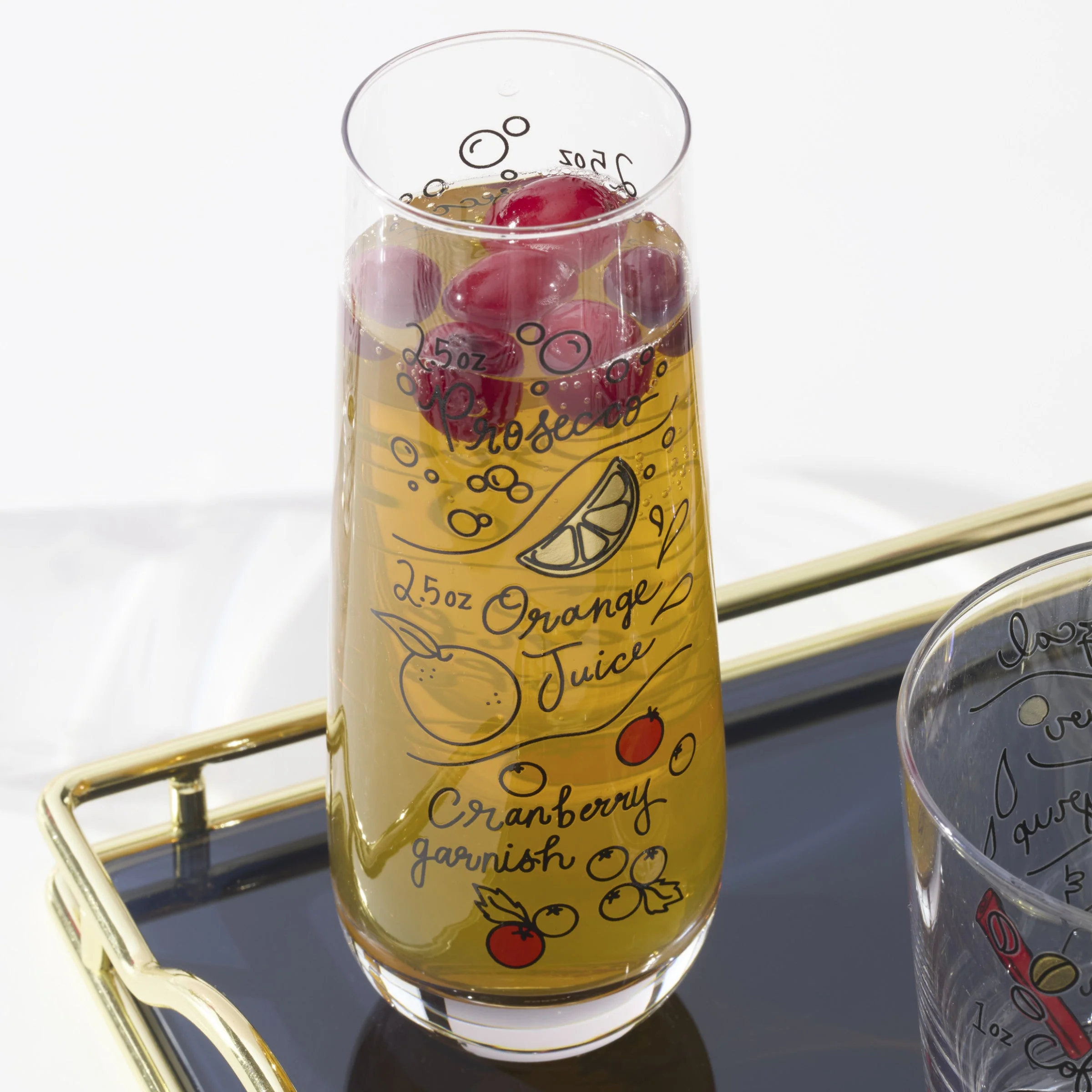 Make Merry Stemless Flute Glasses, Set of 4 - Image 2