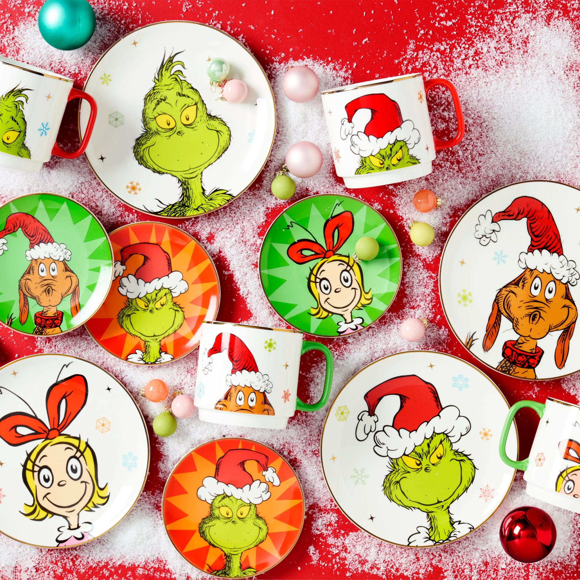 Merry Grinchmas Grinchie Grins Accent Plates, Set of 4 - Image 3