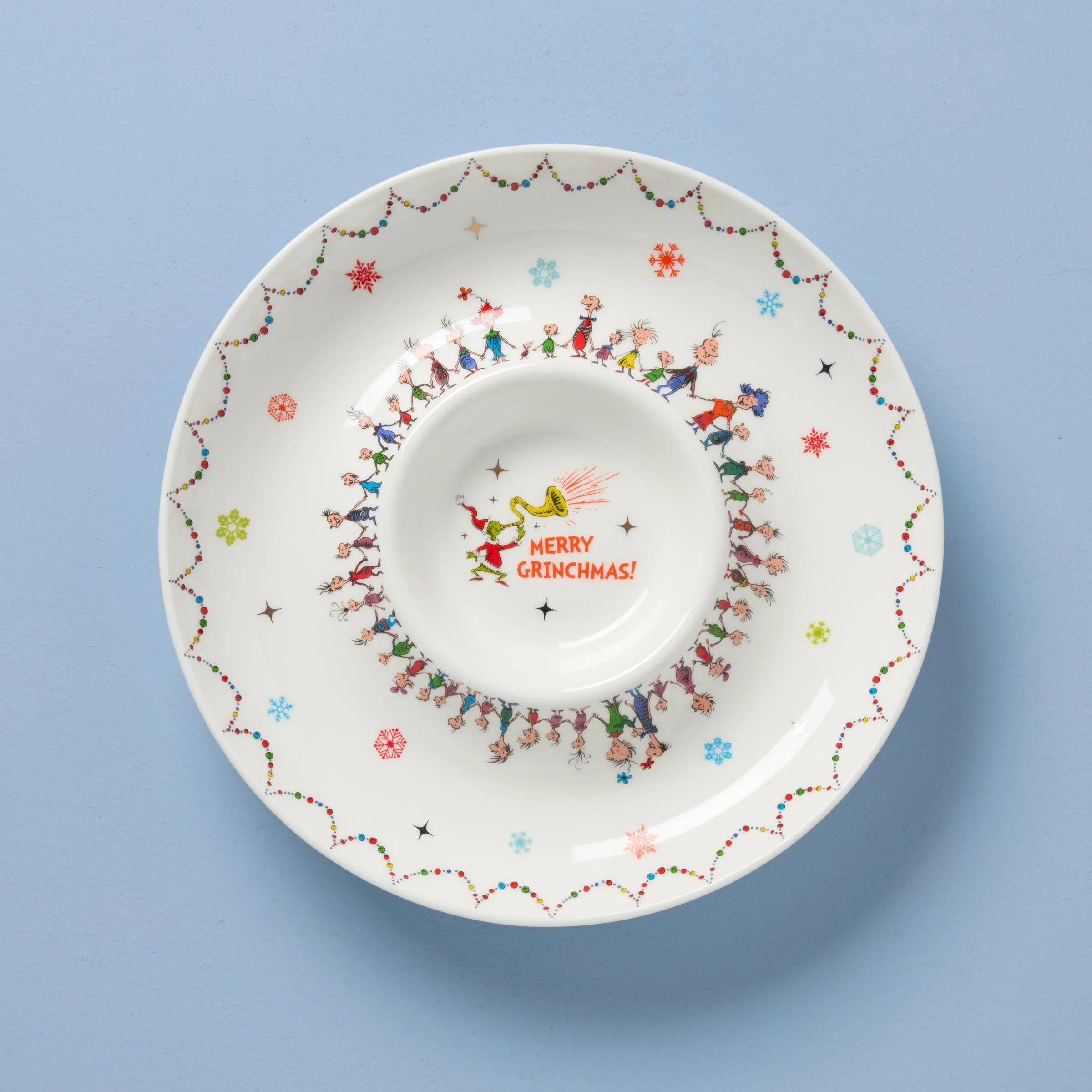 Merry Grinchmas Chip & Dip Bowl