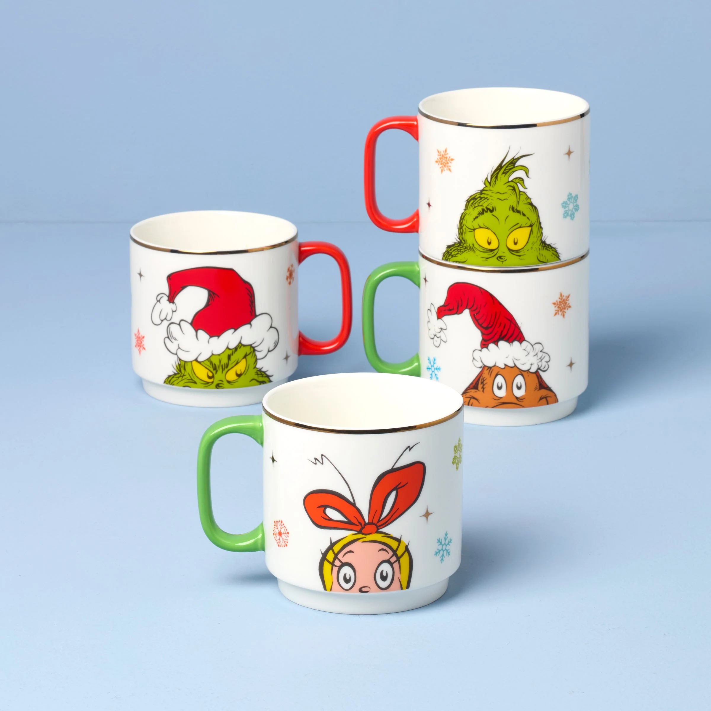 Merry Grinchmas Stackable Mugs, Set of 4 - Image 2