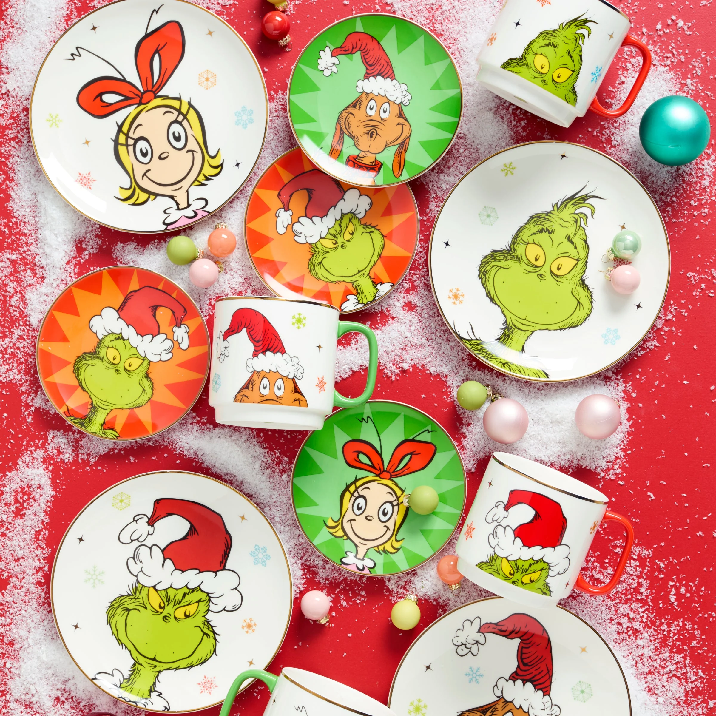 Merry Grinchmas Tidbit Plates, Set of 4 - Image 3