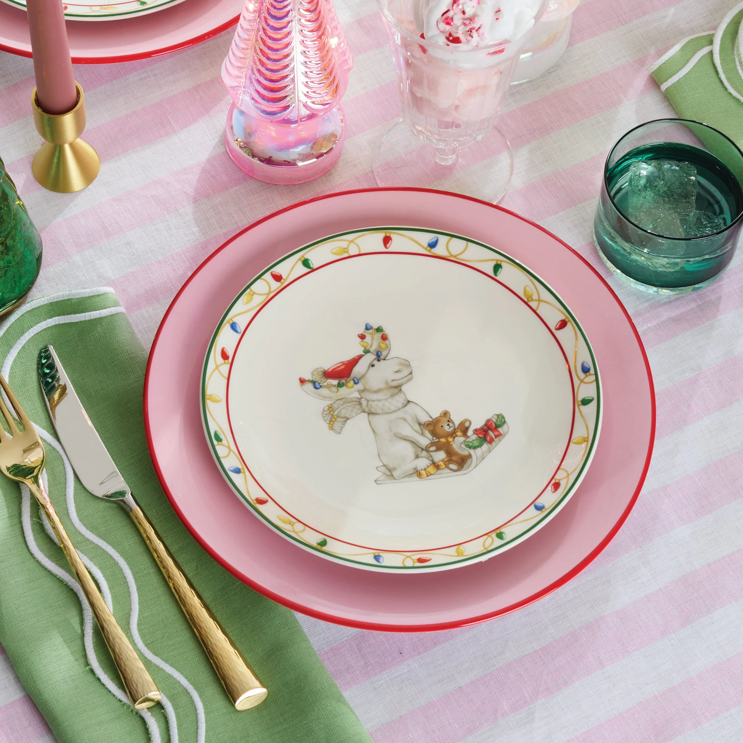 Merry Marcel Moose 4-Piece Dessert Plate Set - Image 2