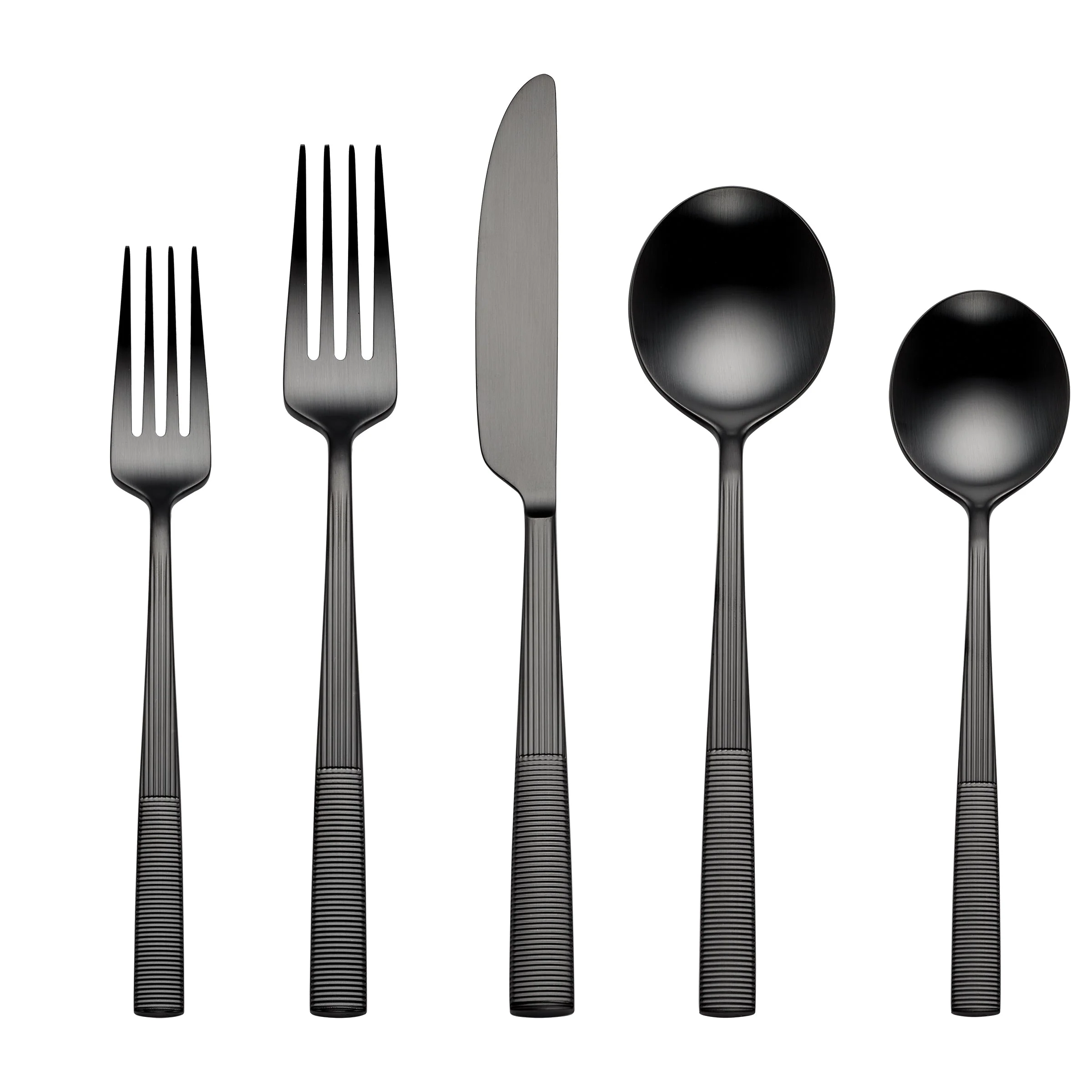 Modulus Black Satin 20-Piece Flatware Set - Image 3