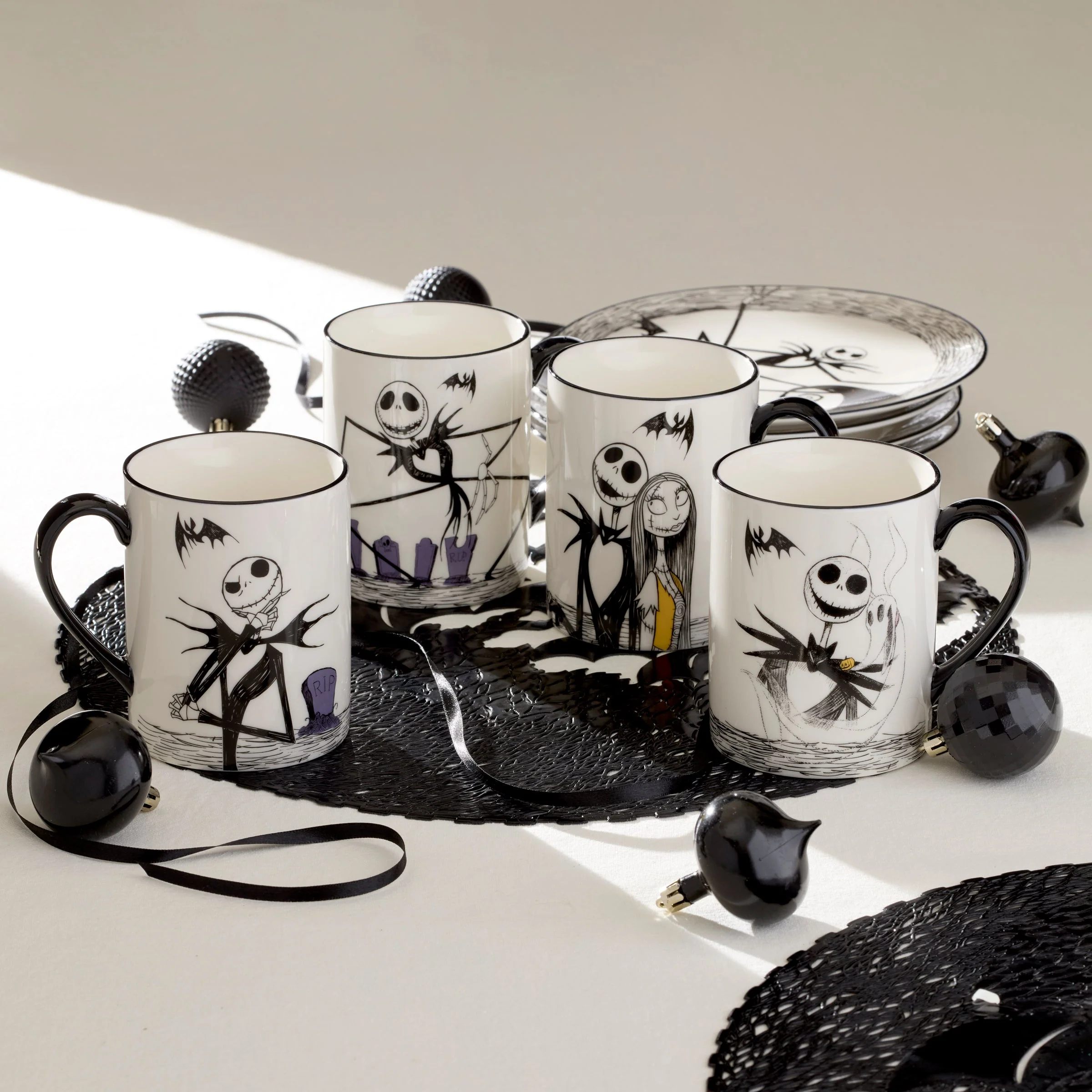 Nightmare Before Christmas Mugs, Set of 4 - Image 3