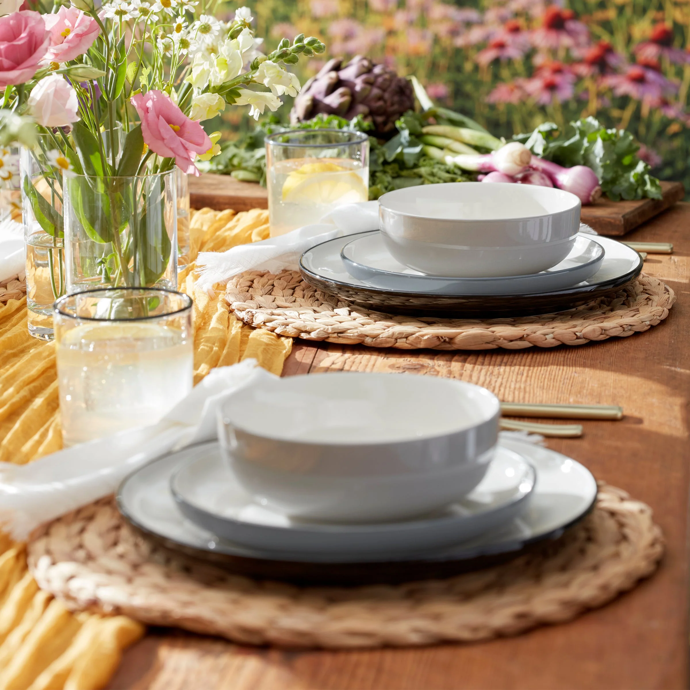 24 Seven Colors Pumice 12-Piece Dinnerware Set - Image 3