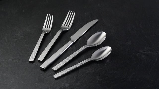 Chefs Table Hammered 45-Piece Flatware Set - Image 2