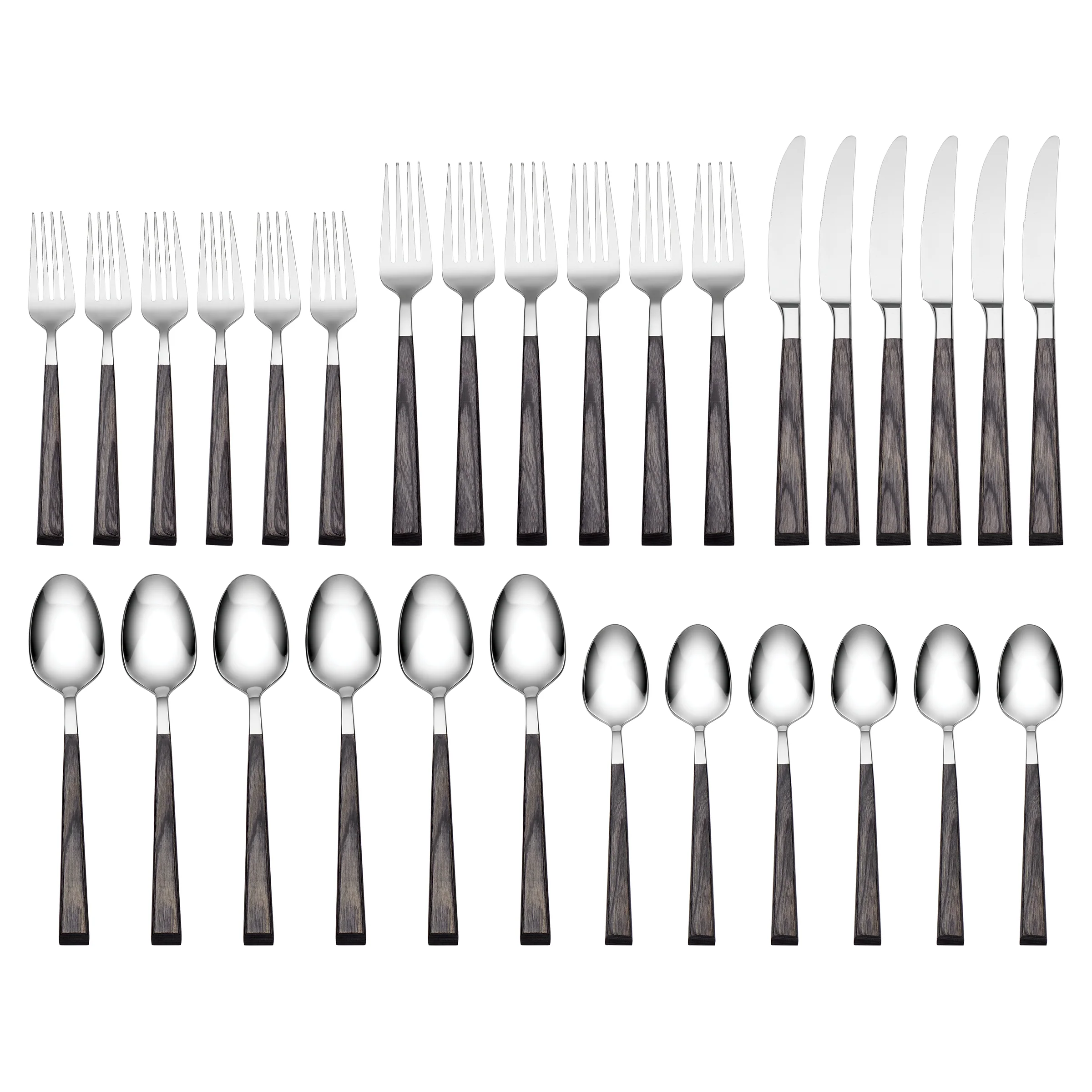 Coronado Charcoal 30-Piece Flatware Kit