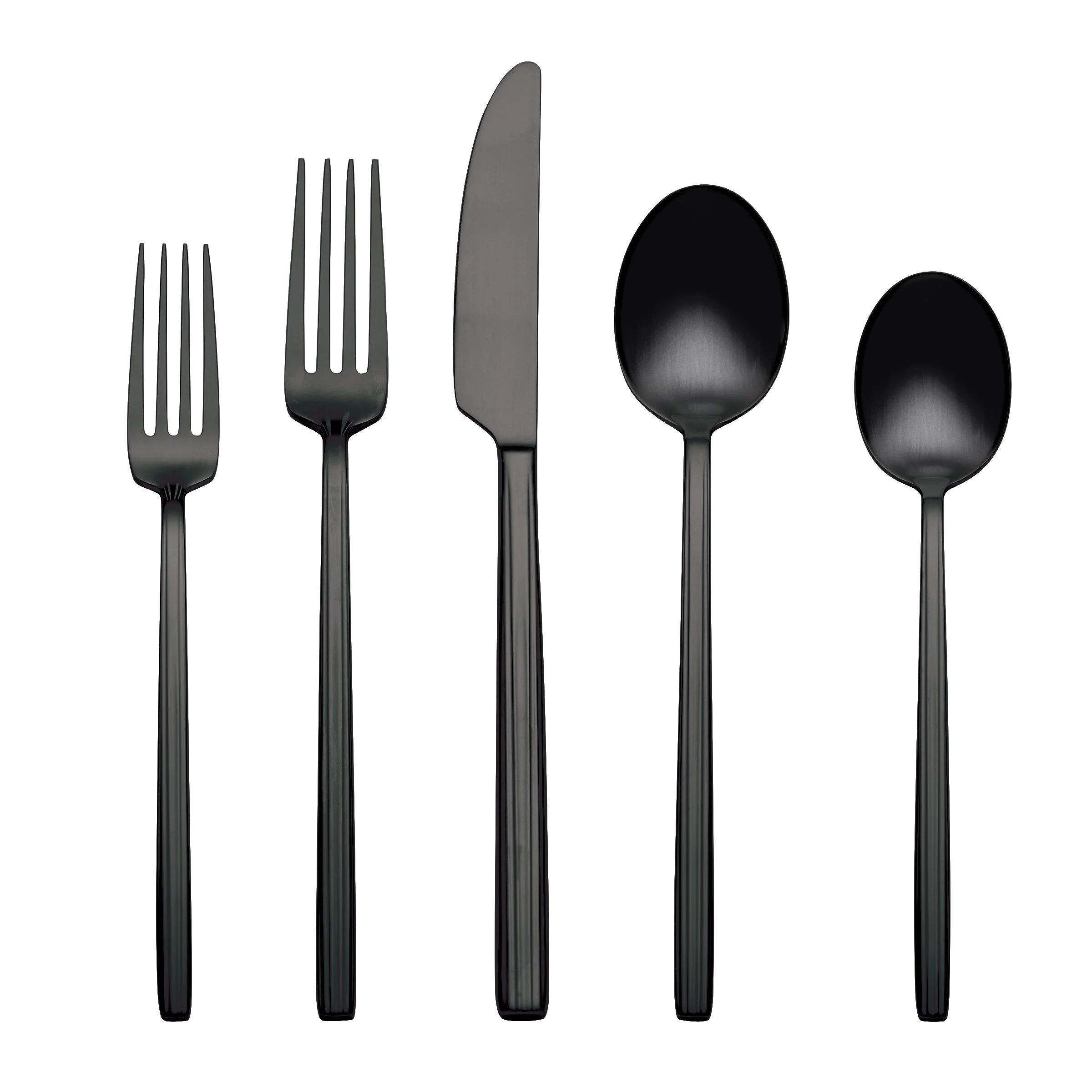 Dean Black Satin 20-Piece Flatware Set