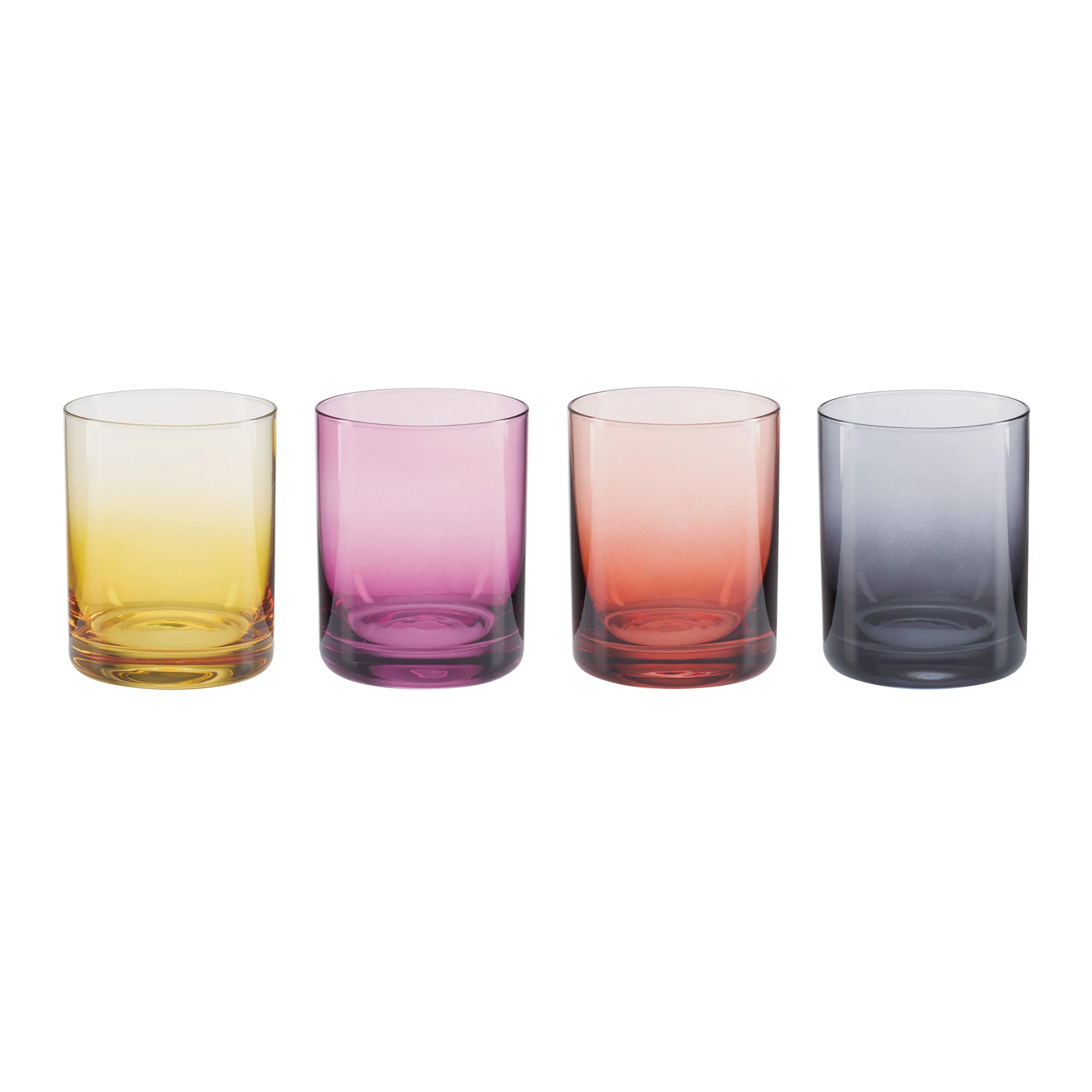 Golden Hour Double Old Fashion Glasses, Set of 4
