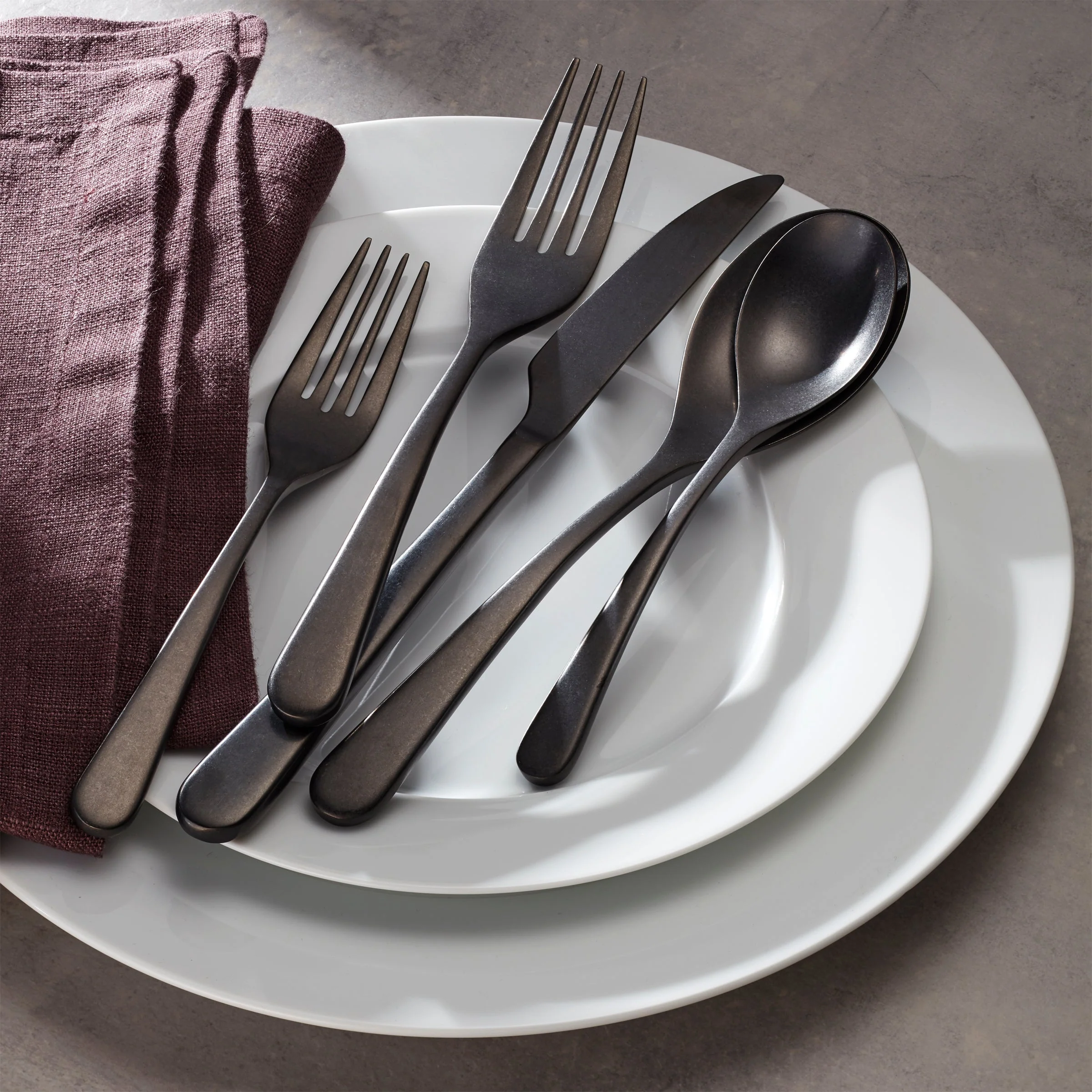Kenbrook Black Vintage 20-Piece Flatware Set - Image 5