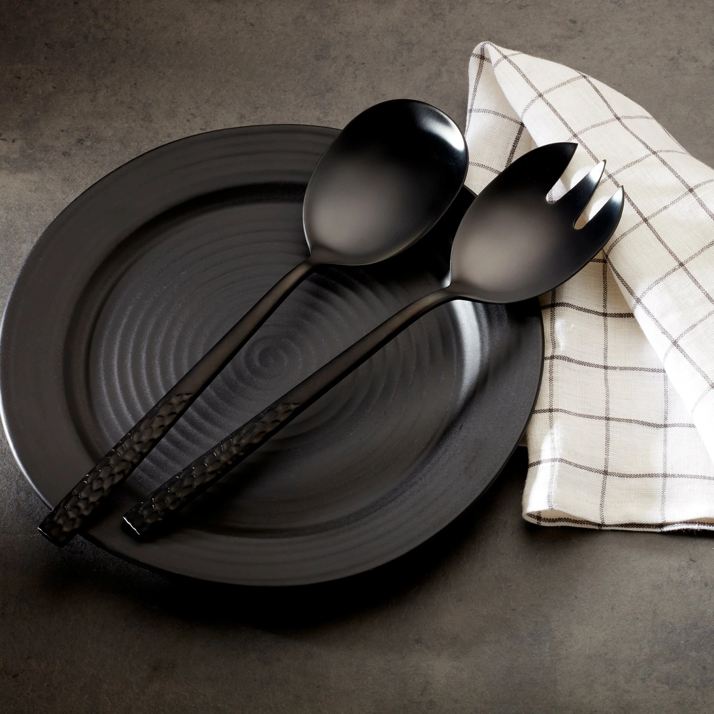 Mezze Midnight 2-Piece Salad Servers - Image 2