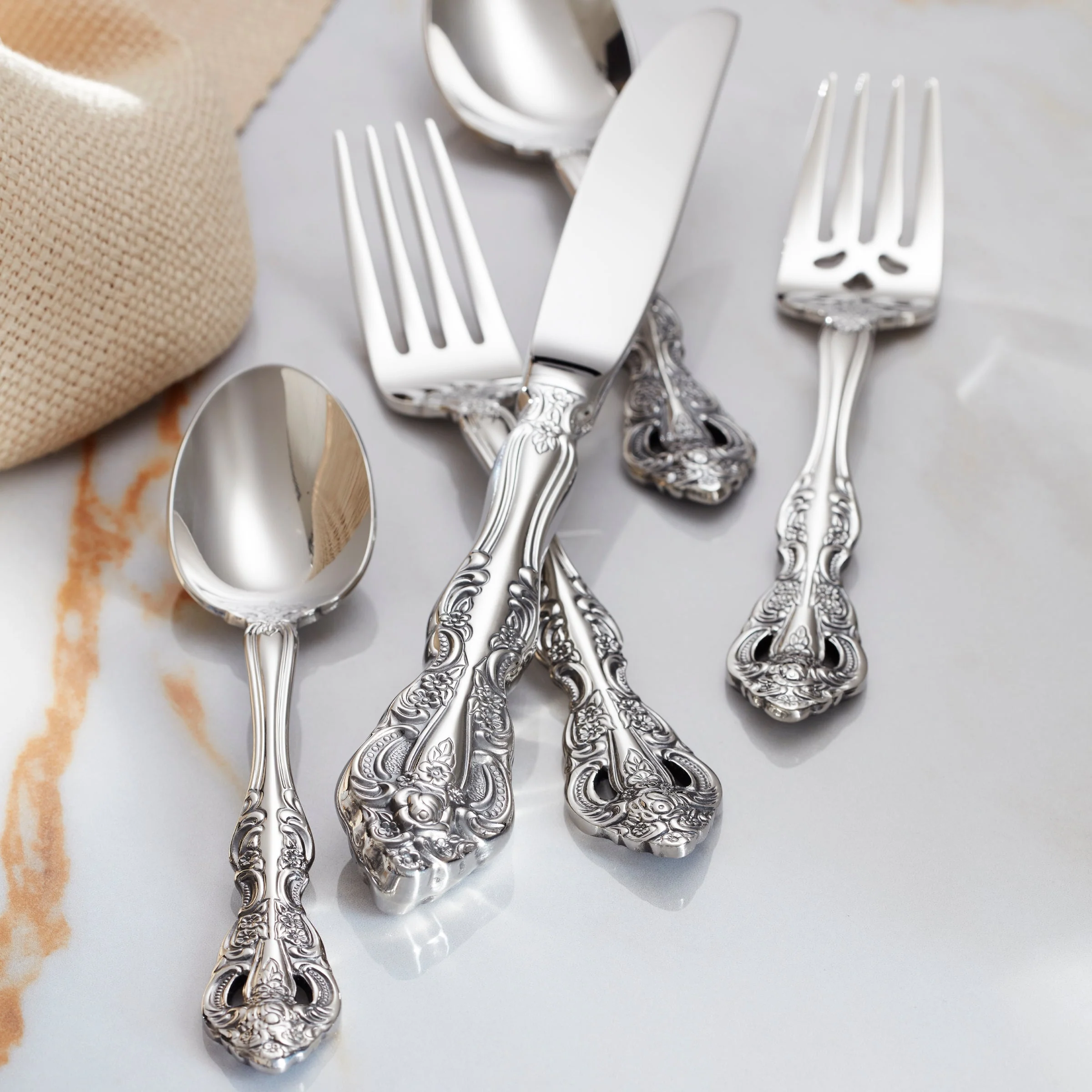 Michelangelo 45-Piece Flatware Set - Image 4