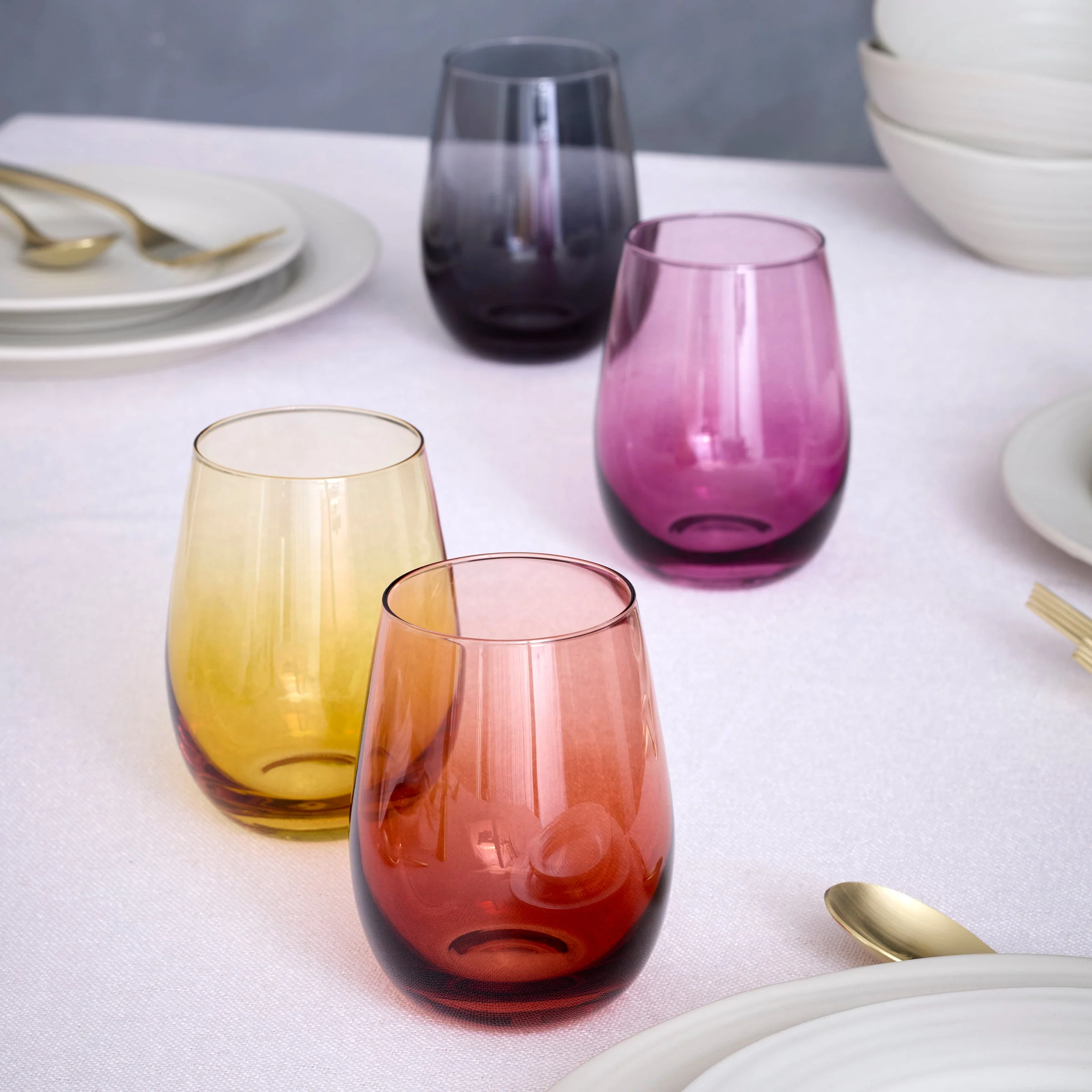 Golden Hour Stemless Wine Glasses, Set of 4 - Image 3