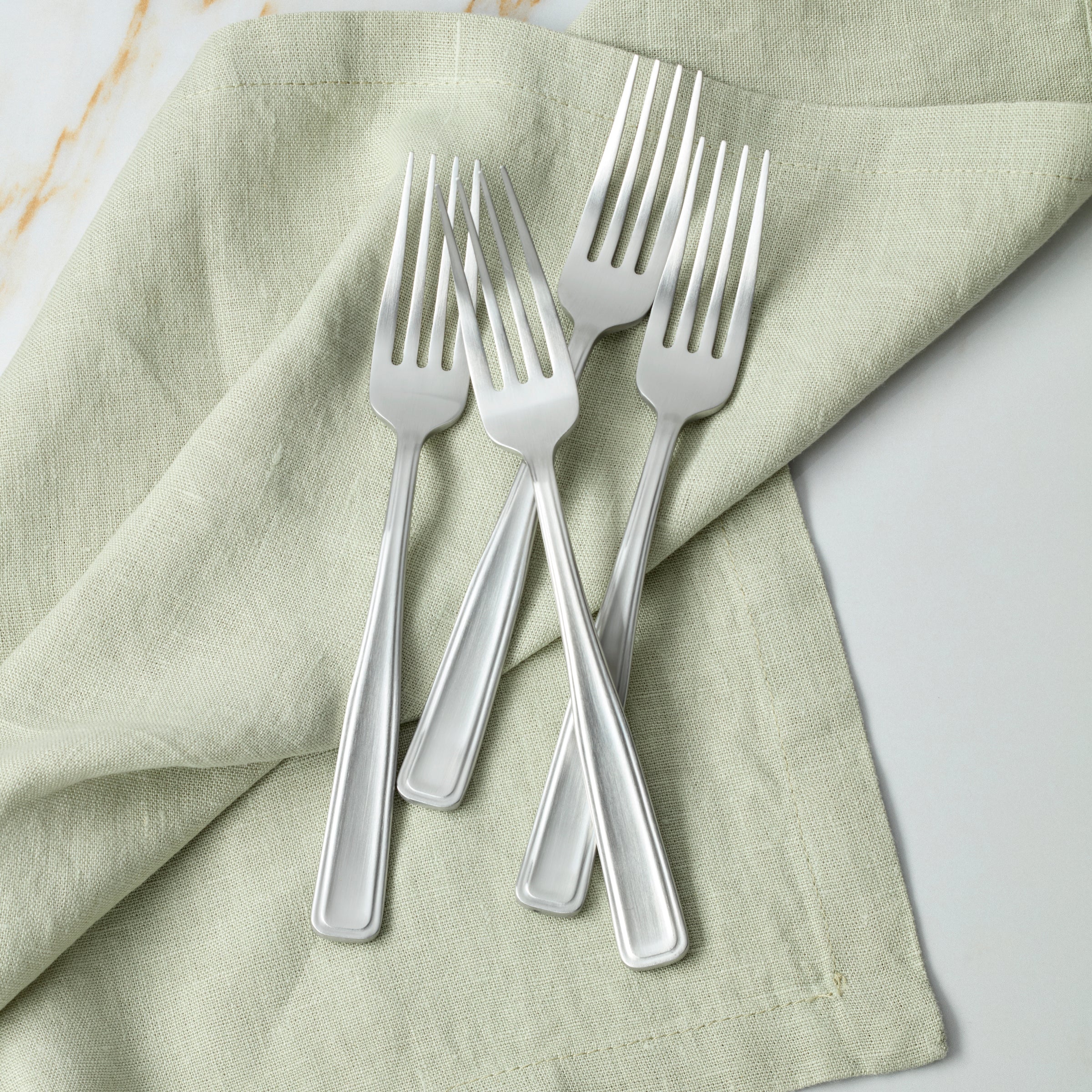 Reid Satin Dinner Forks, Set of 4 - Image 2