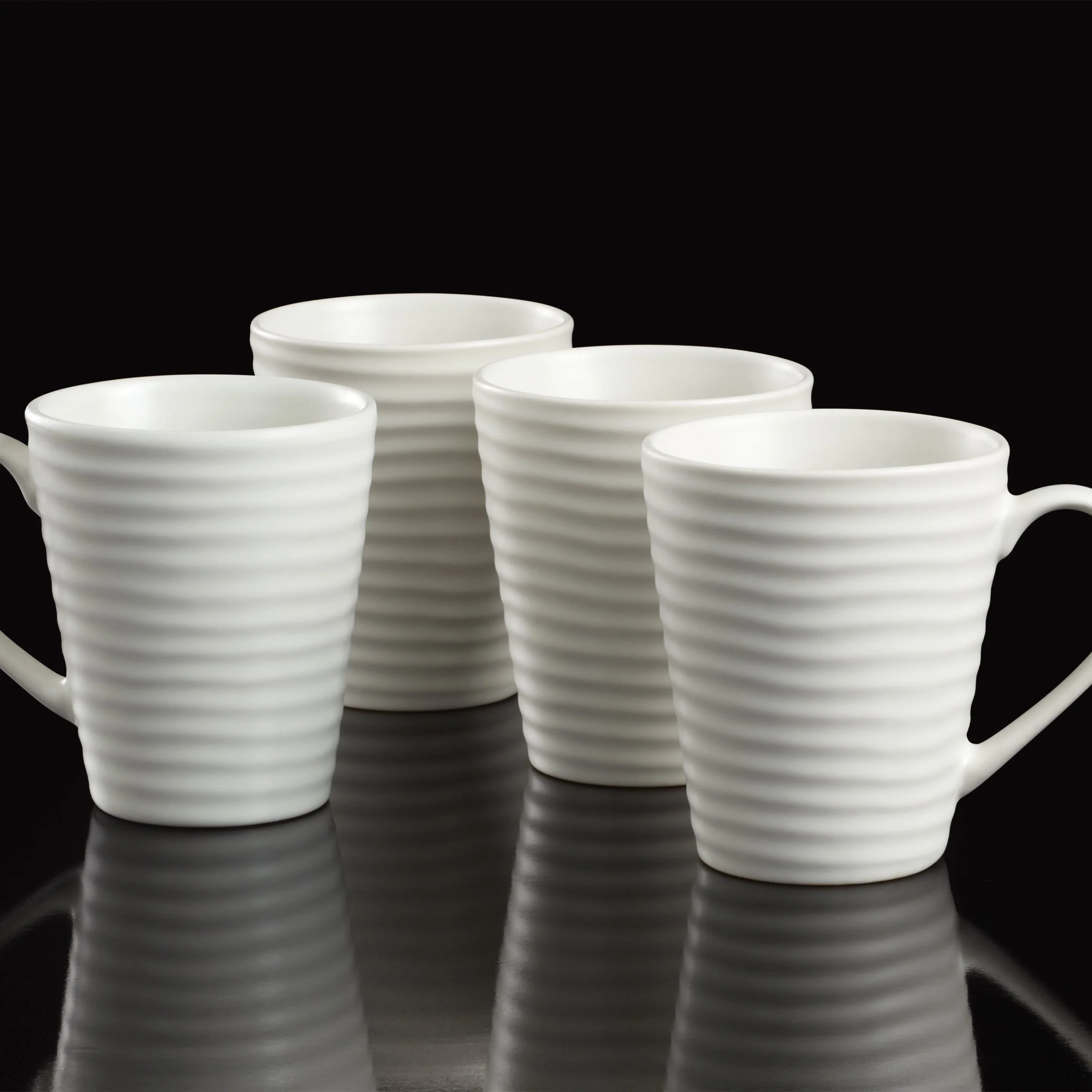Ridge White Mugs, Set of 4 - Image 3
