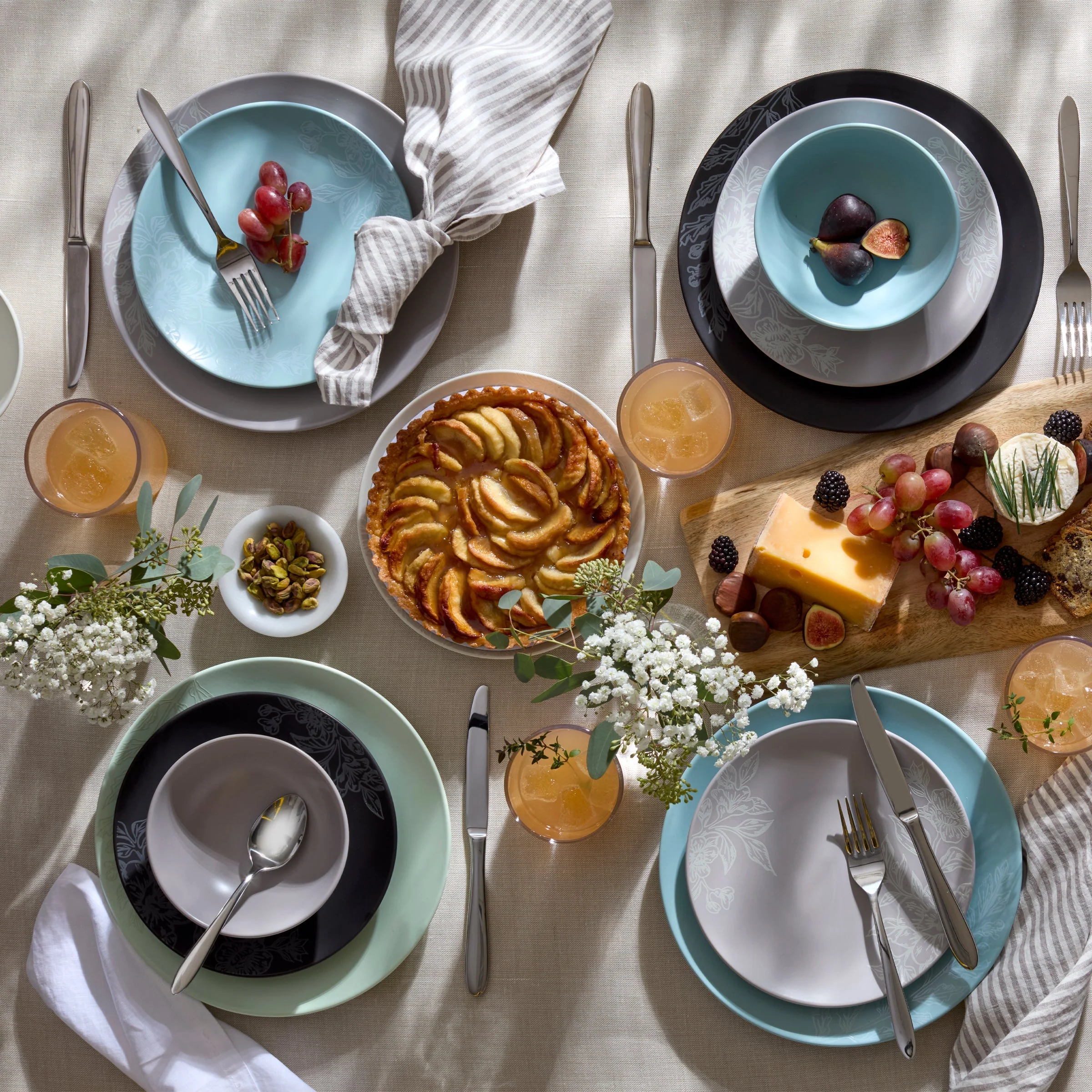 Roseto White 12-Piece Dinnerware Set - Image 6