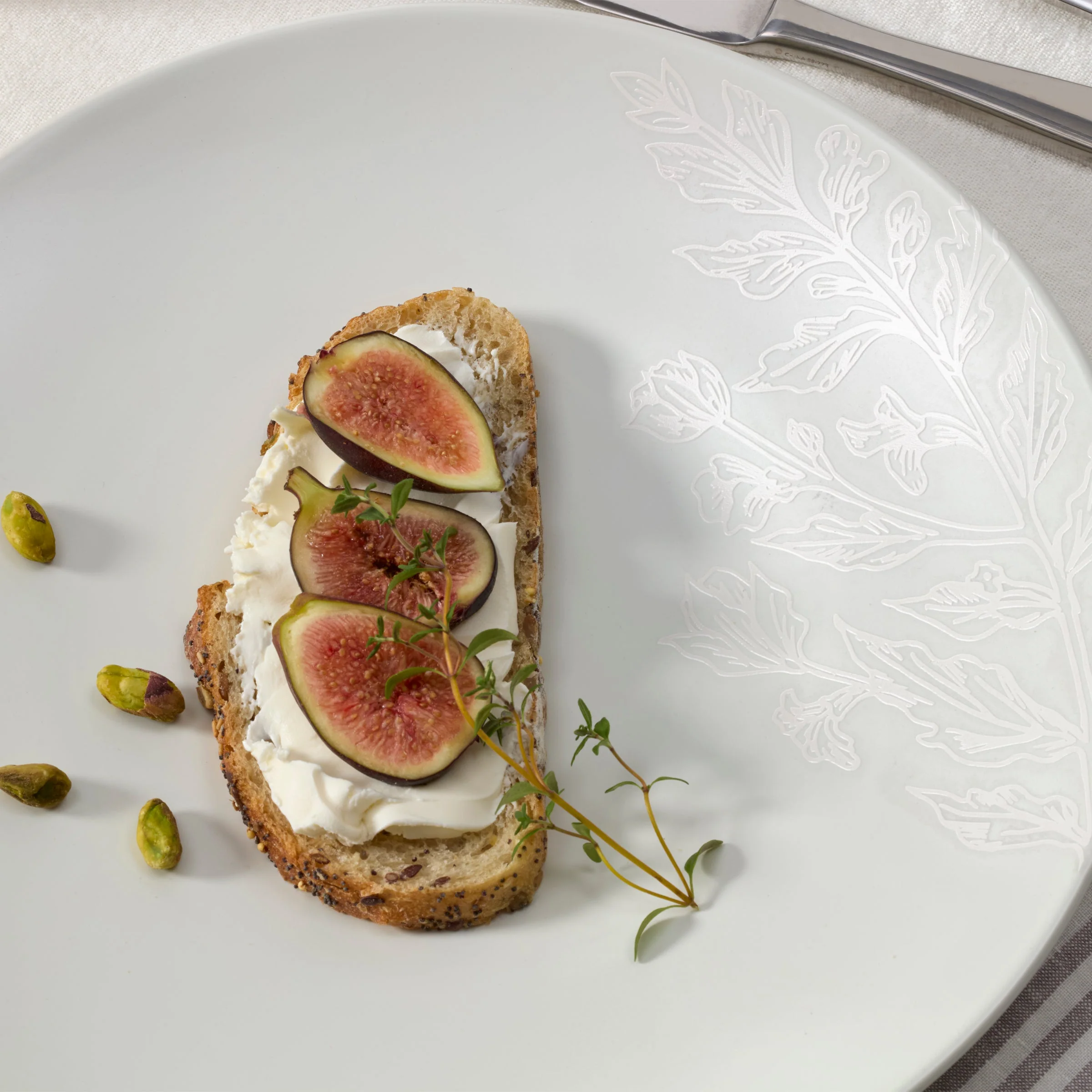 Roseto White 12-Piece Dinnerware Set - Image 4