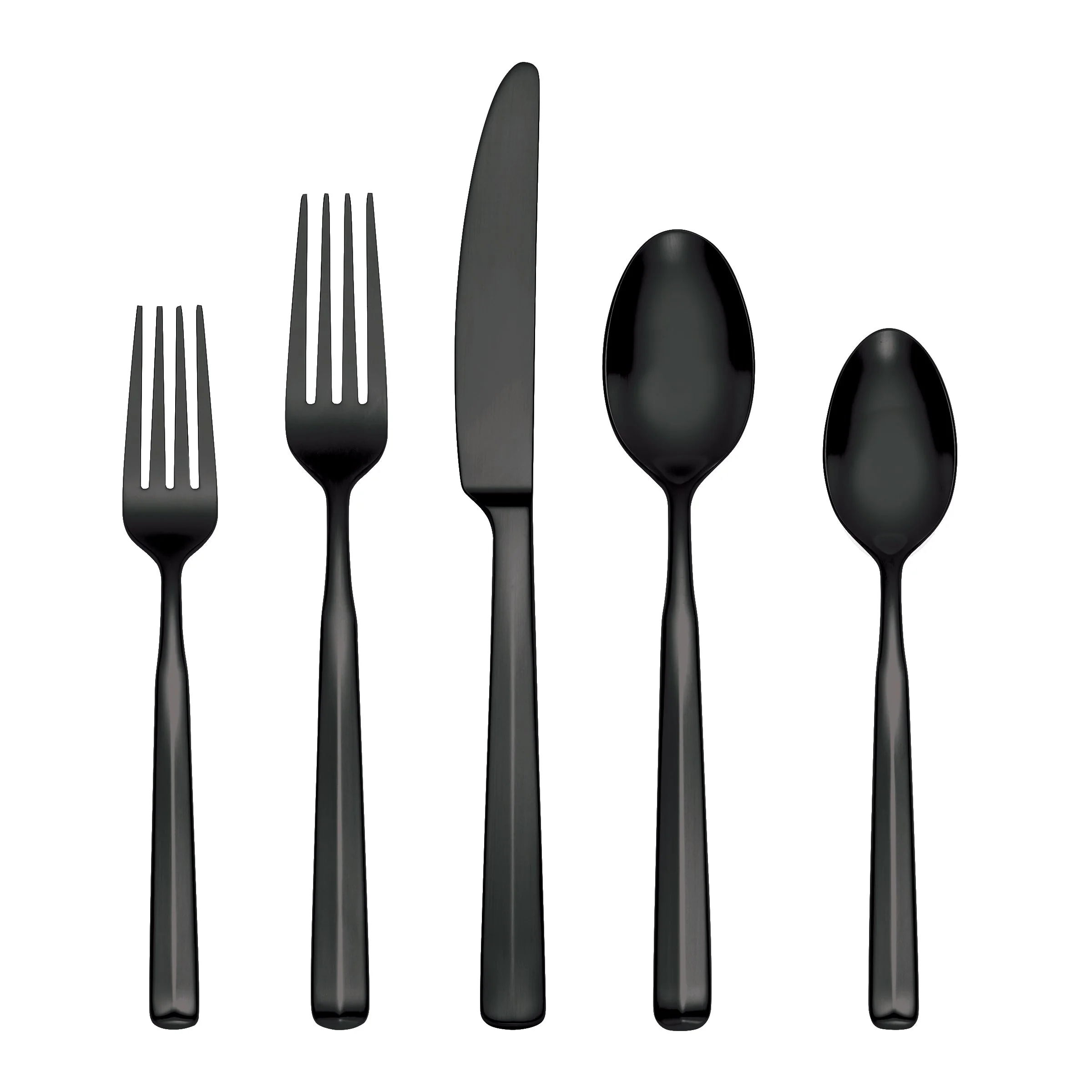 Ryder Black Satin 20-Piece Flatware Set