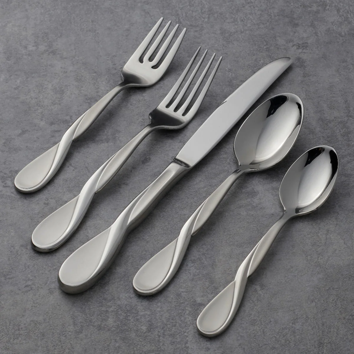 Aquarius Satin 5-Piece Place Setting - Image 2