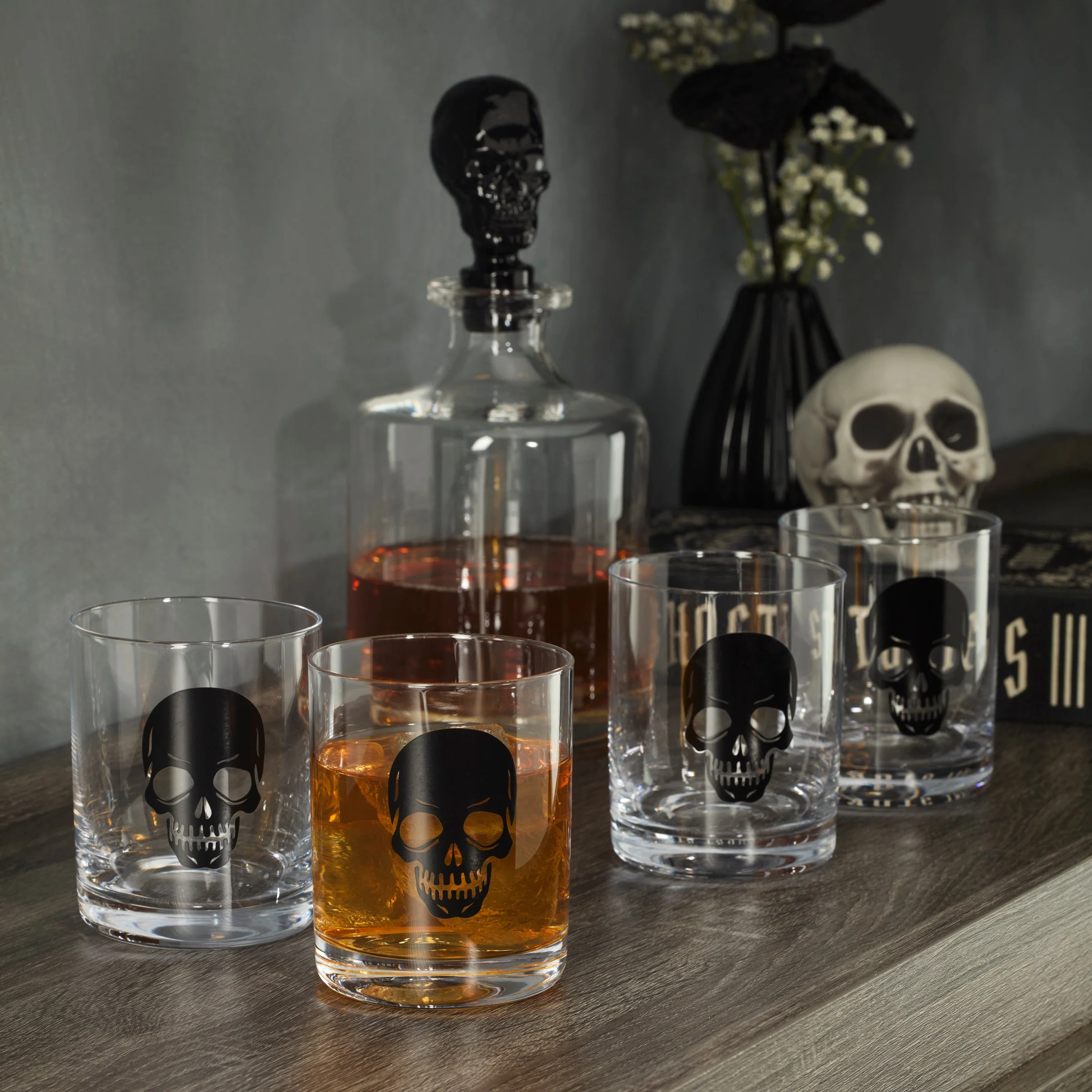 Vintro Halloween Skeleton 5-Piece Whiskey Set - Image 3