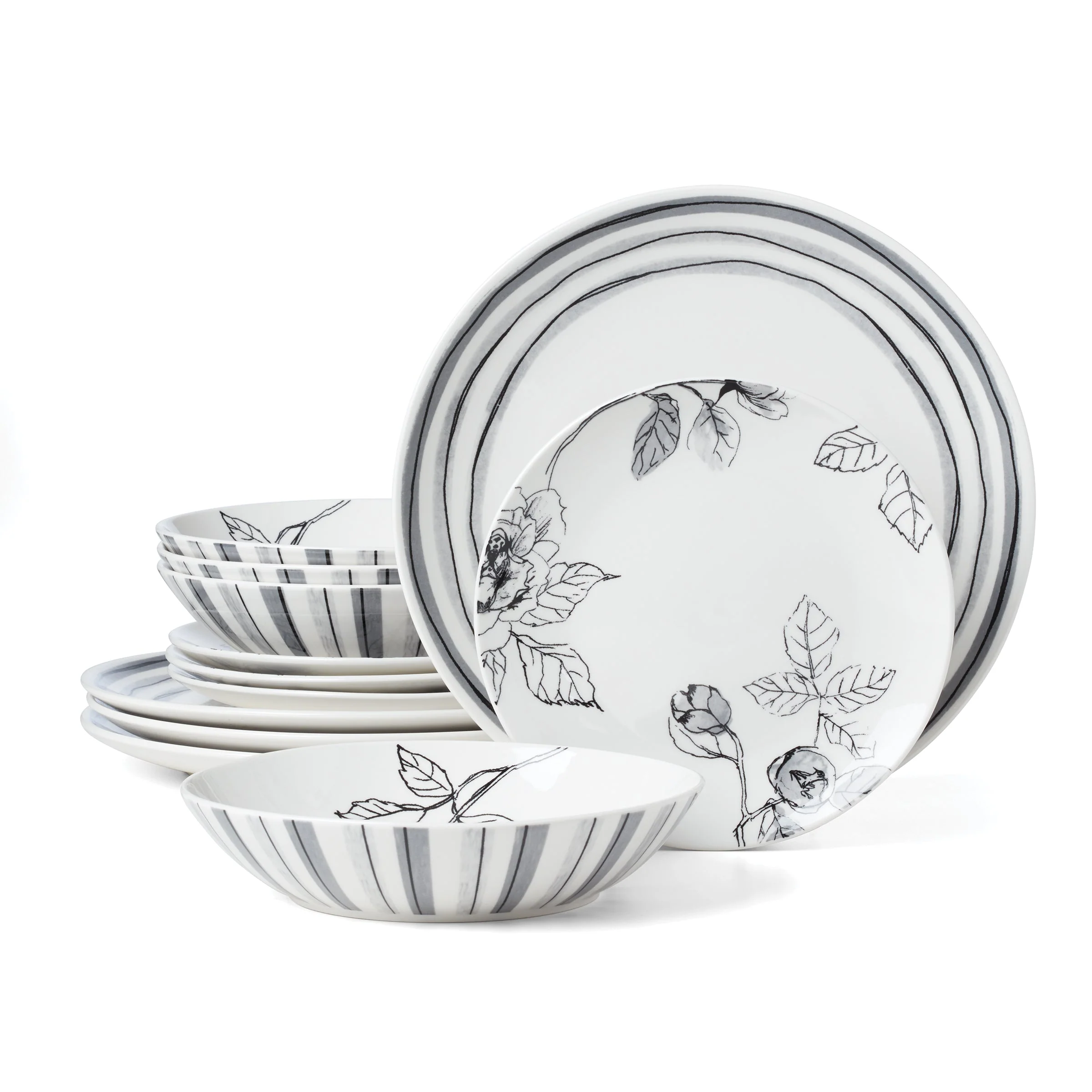 Sketchbook 12-Piece Dinnerware Set