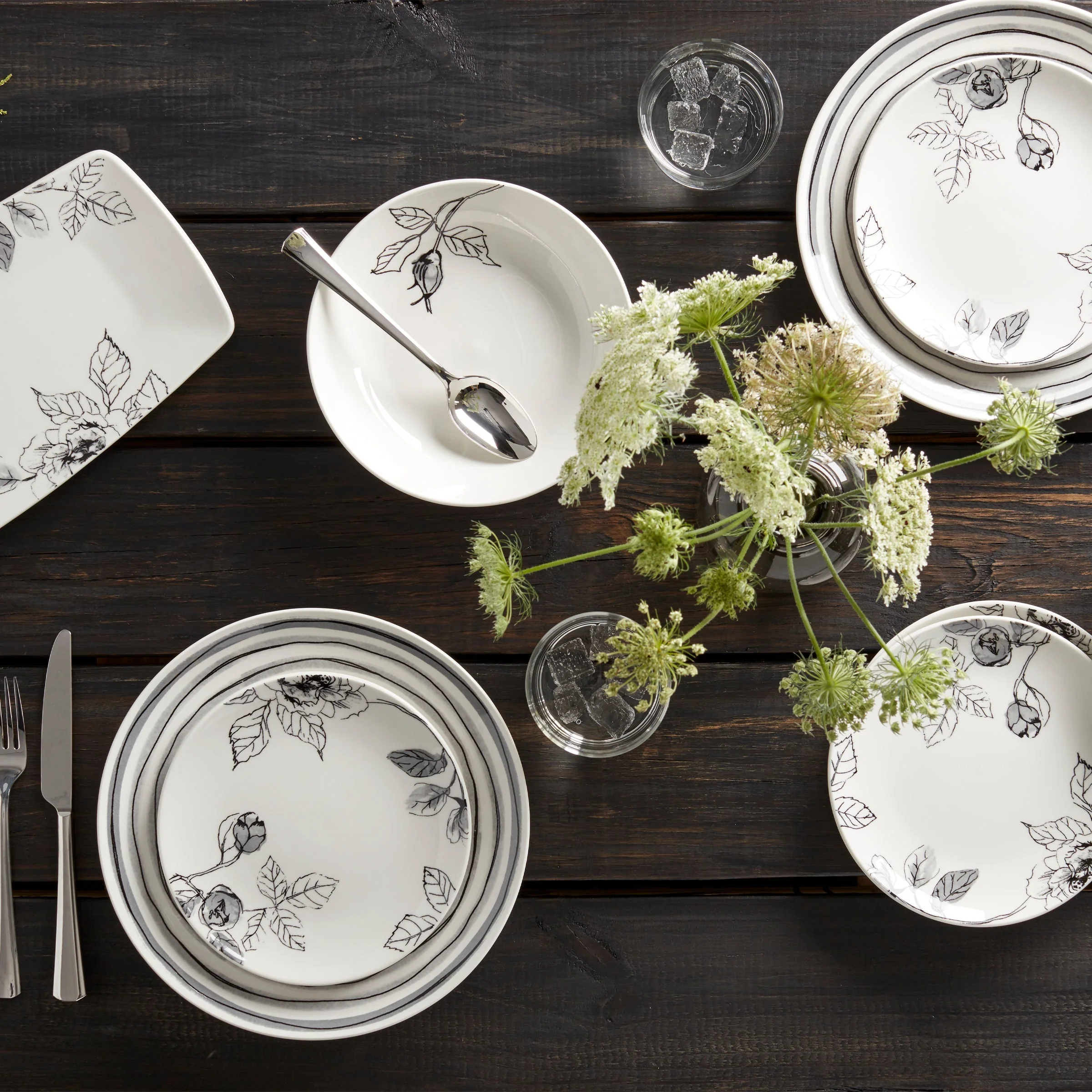Sketchbook 12-Piece Dinnerware Set - Image 3