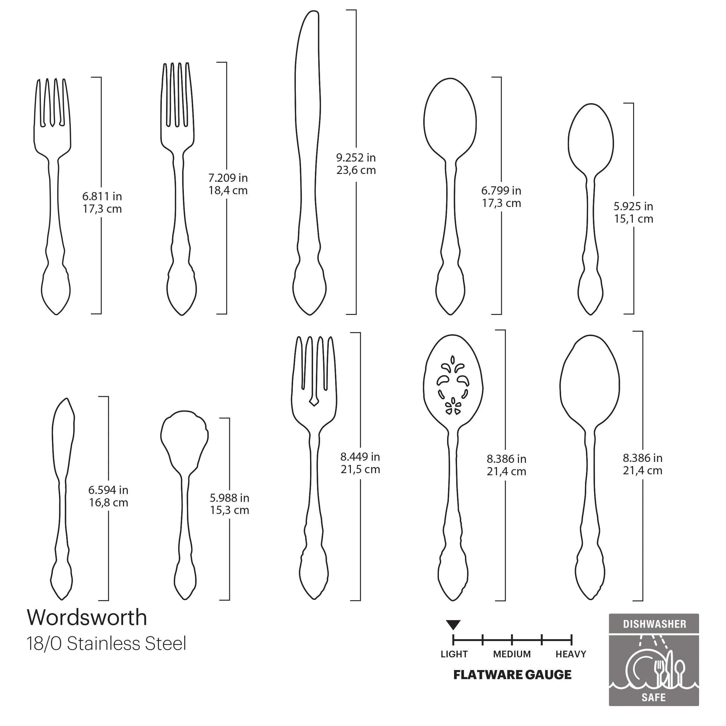 Wordsworth 45-Piece Flatware Set - Image 4