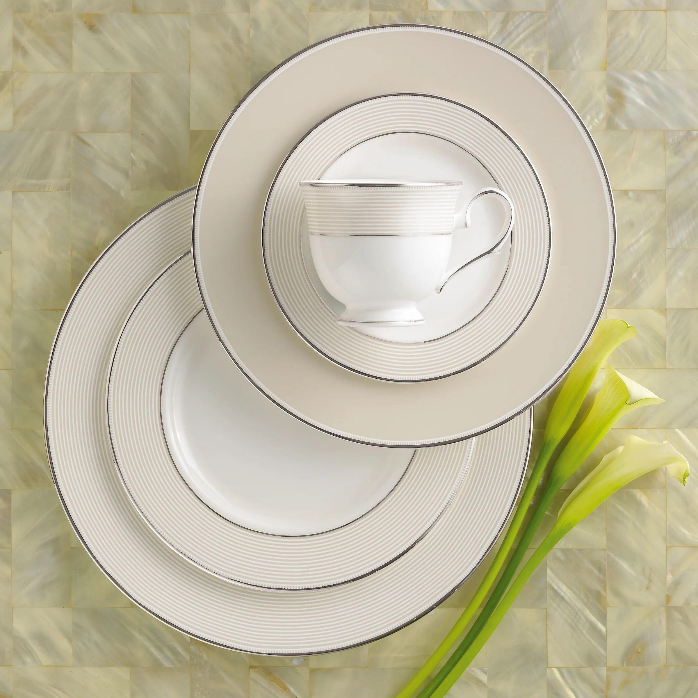 Opal Innocence Stripe 5-Piece Place Setting - Image 2