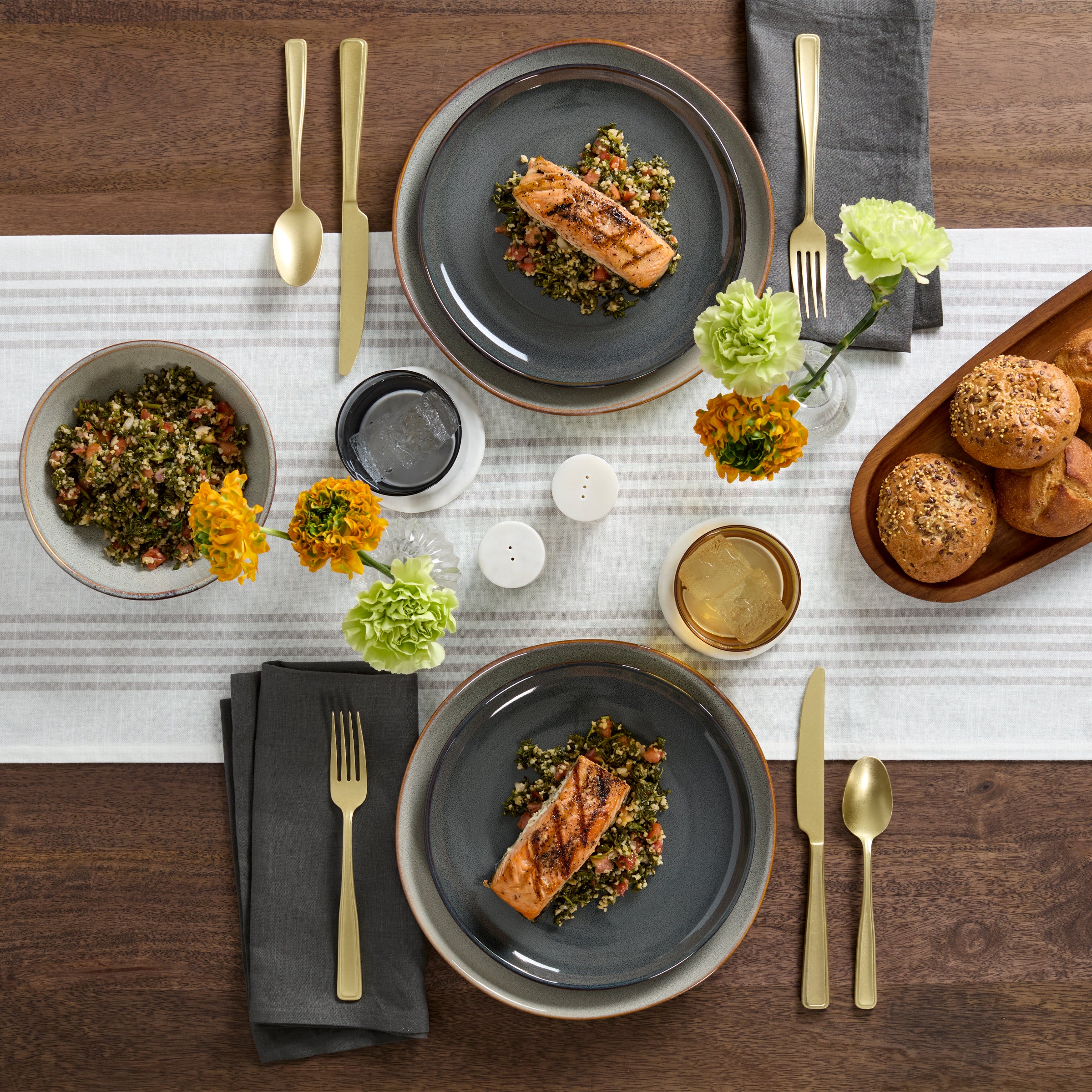 Organic Shades Gray 18-Piece Dinnerware Set - Image 2