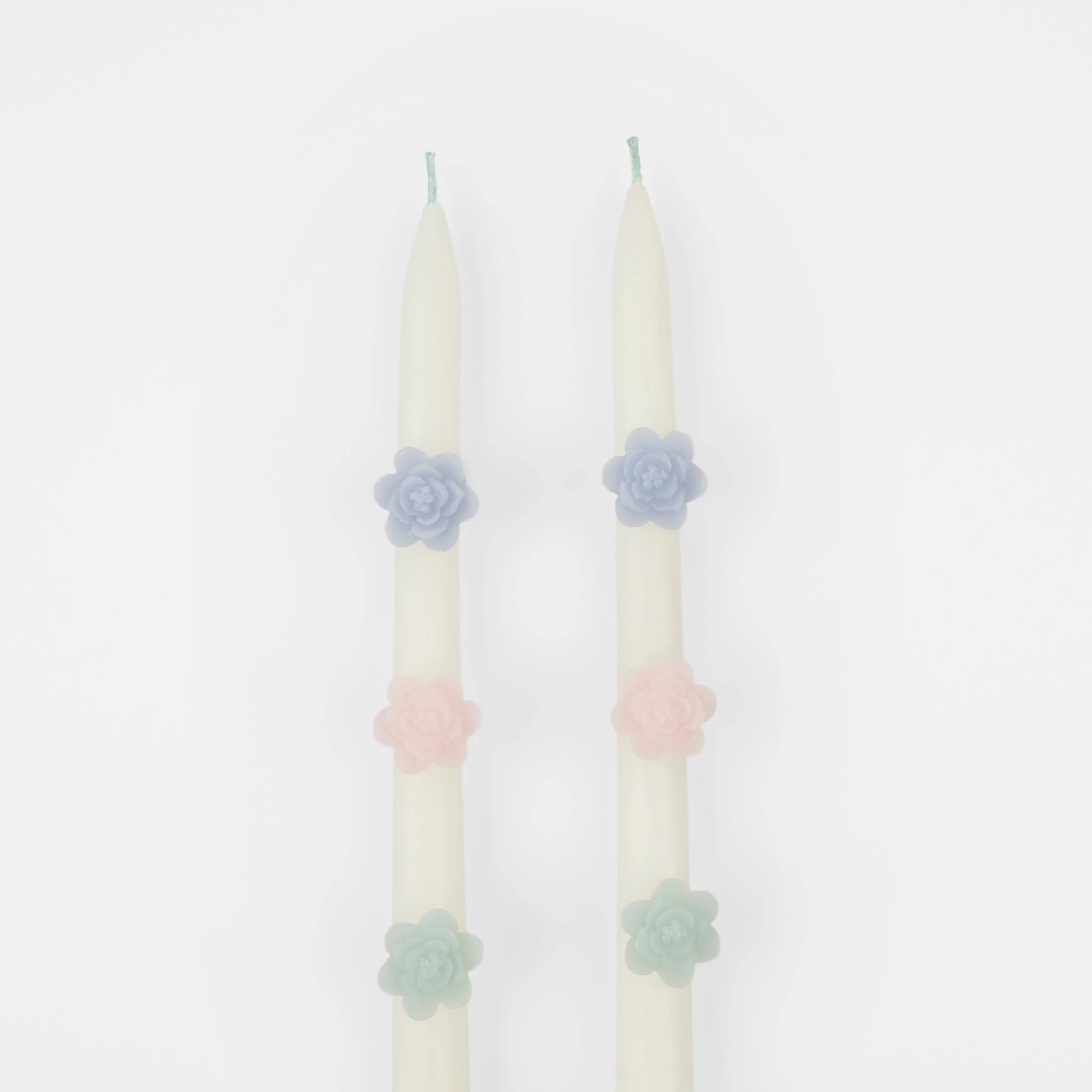Pastel Flowers Taper Candles, Set of 2 - Image 6