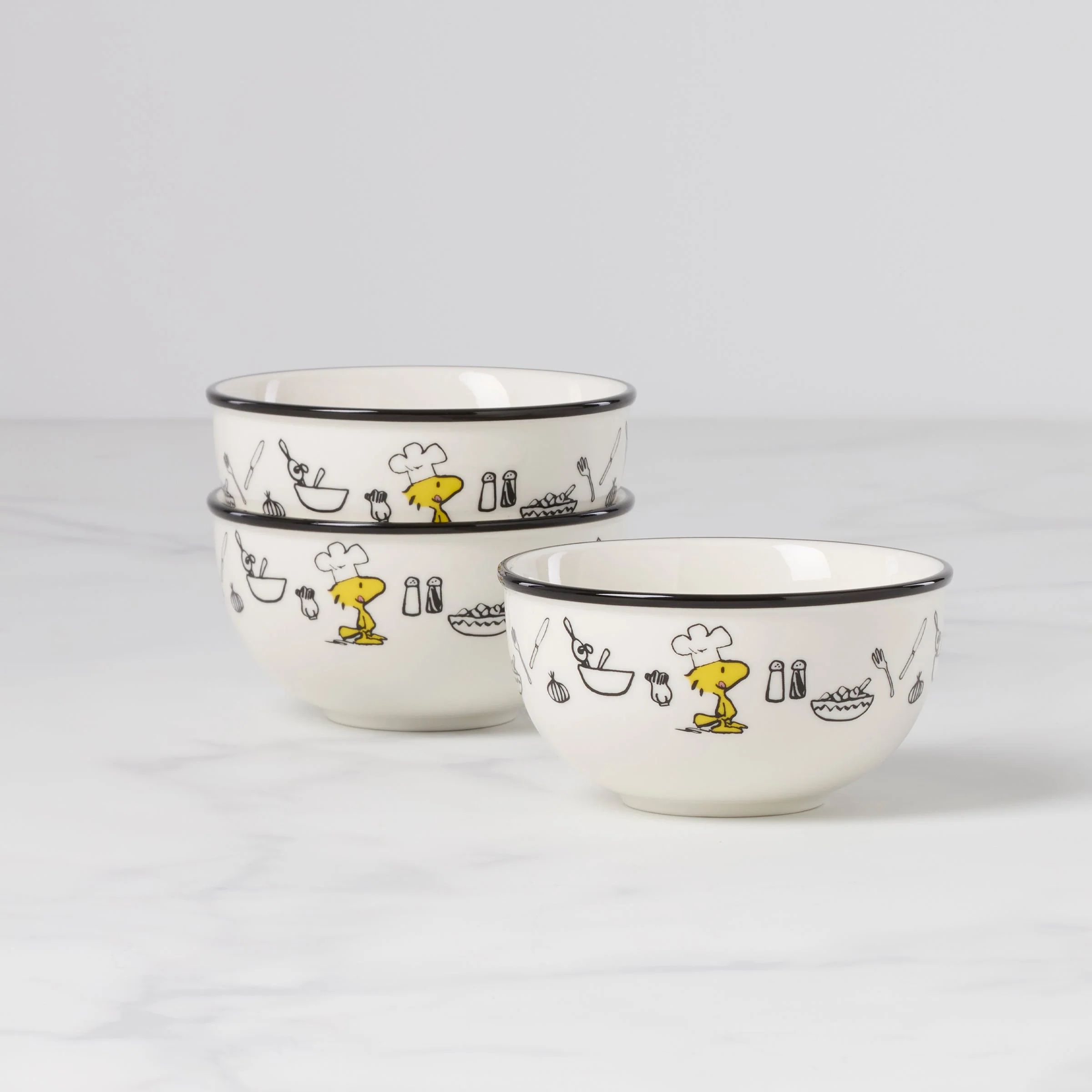 Chef Snoopy Mini Bowls, Set of 3 - Image 2