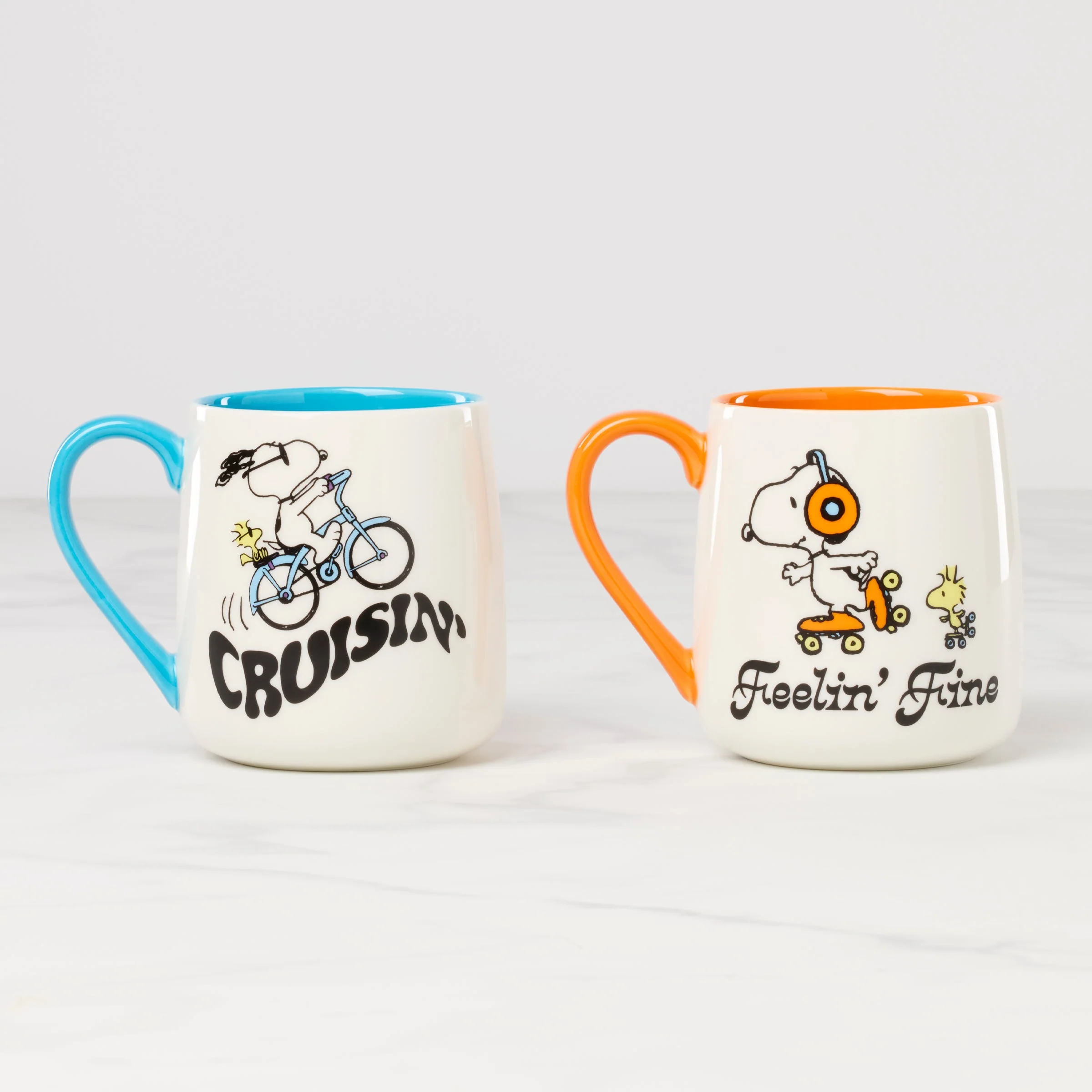 Peanuts Mugs Cruisin'-Feelin' Fine, Set of 2 - Image 2
