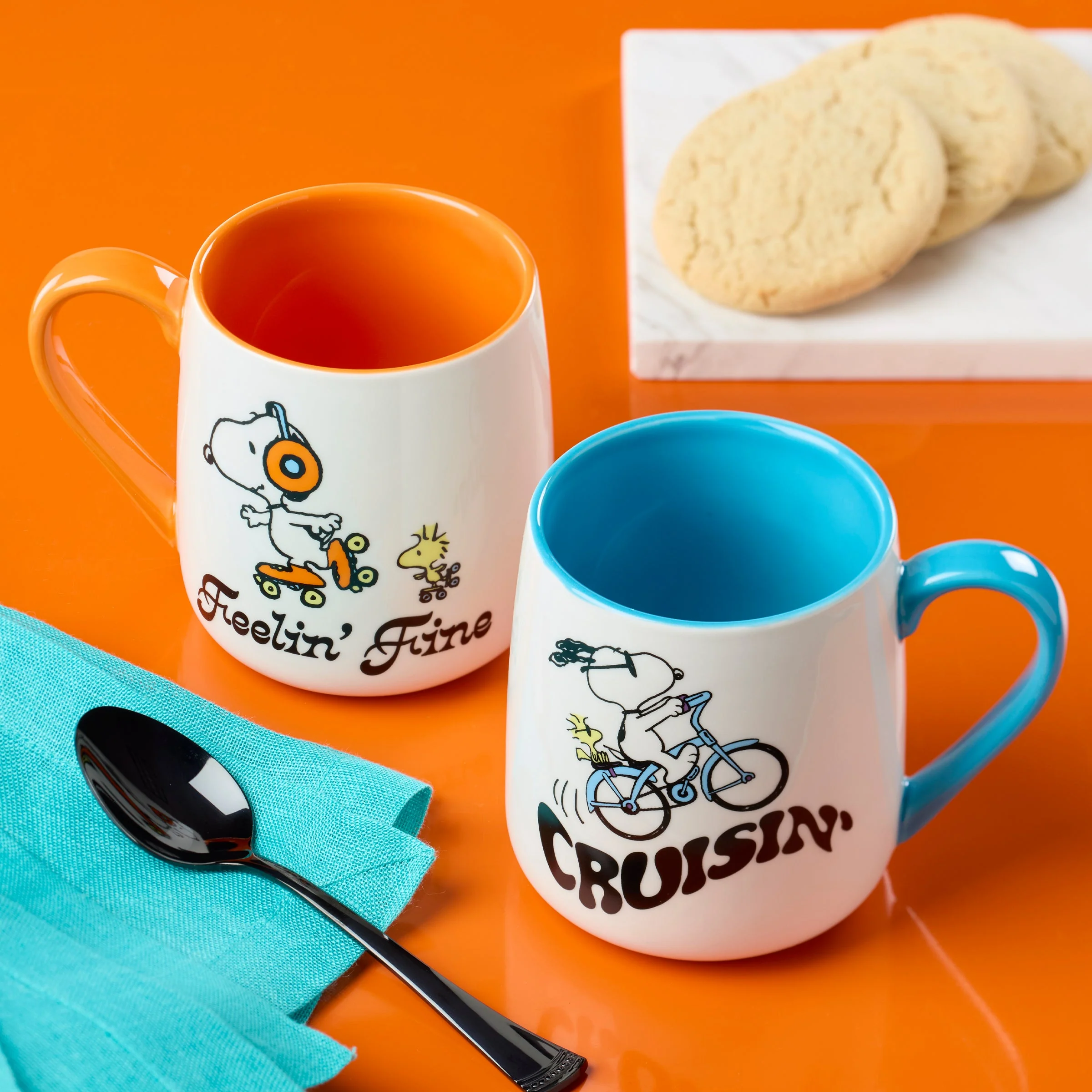 Peanuts Mugs Cruisin'-Feelin' Fine, Set of 2 - Image 3